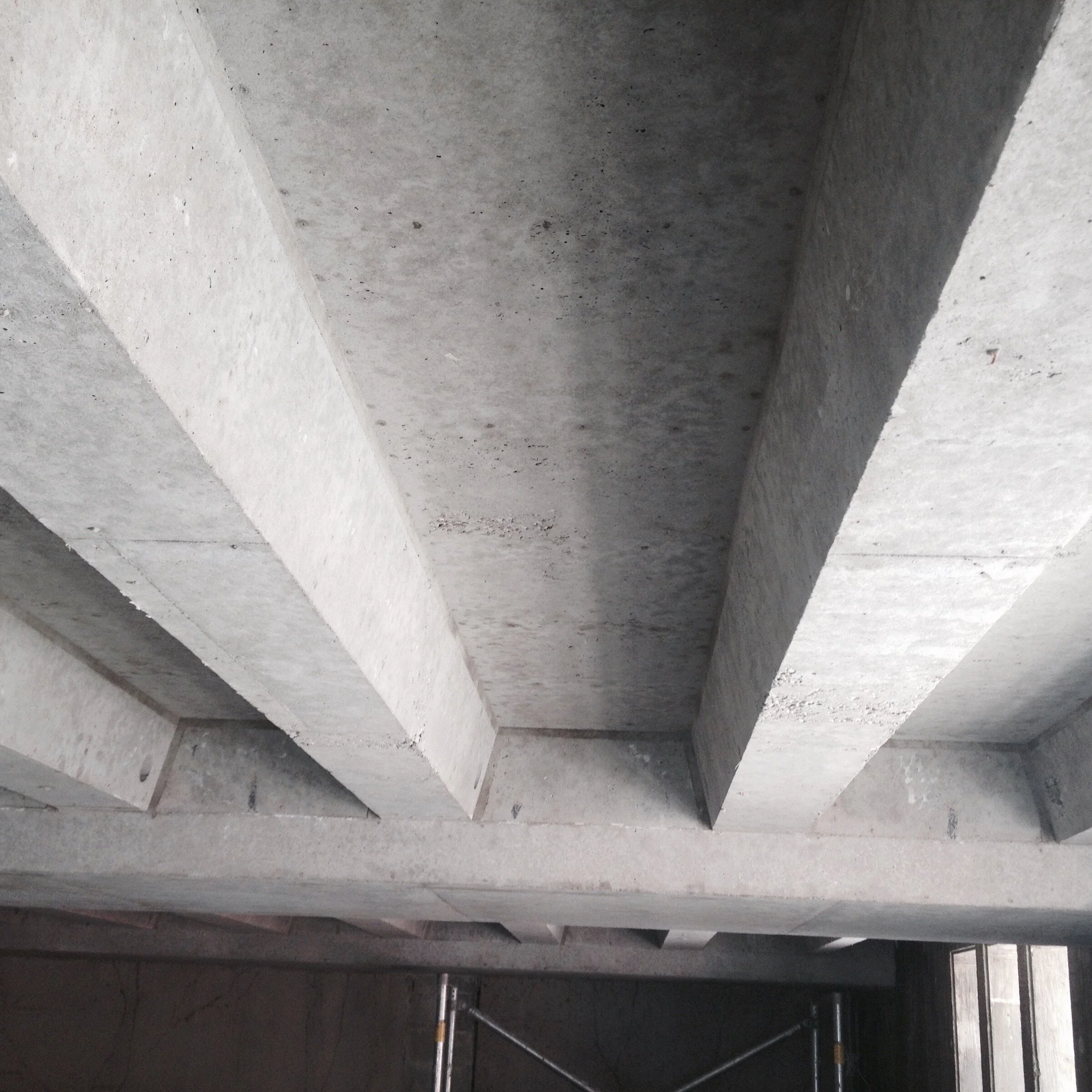 Fitzroy St garage insitu concrete coffered ceiling