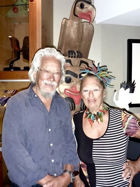 Evelyn with environmentalist David Suzuki, Vancouver, 2009