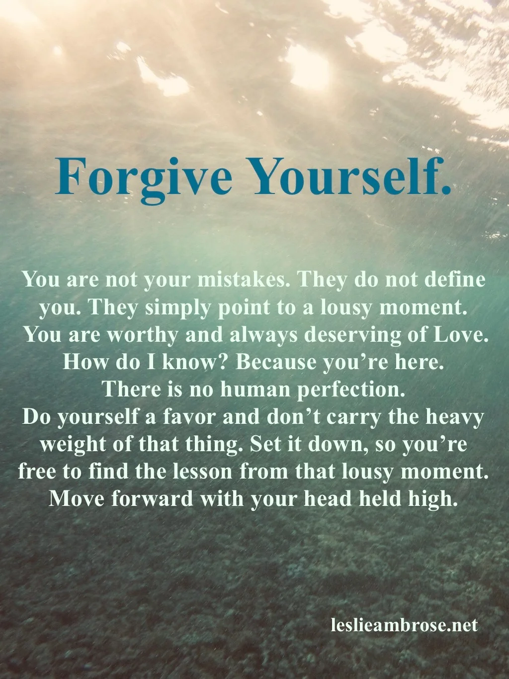 Forgive Yourself