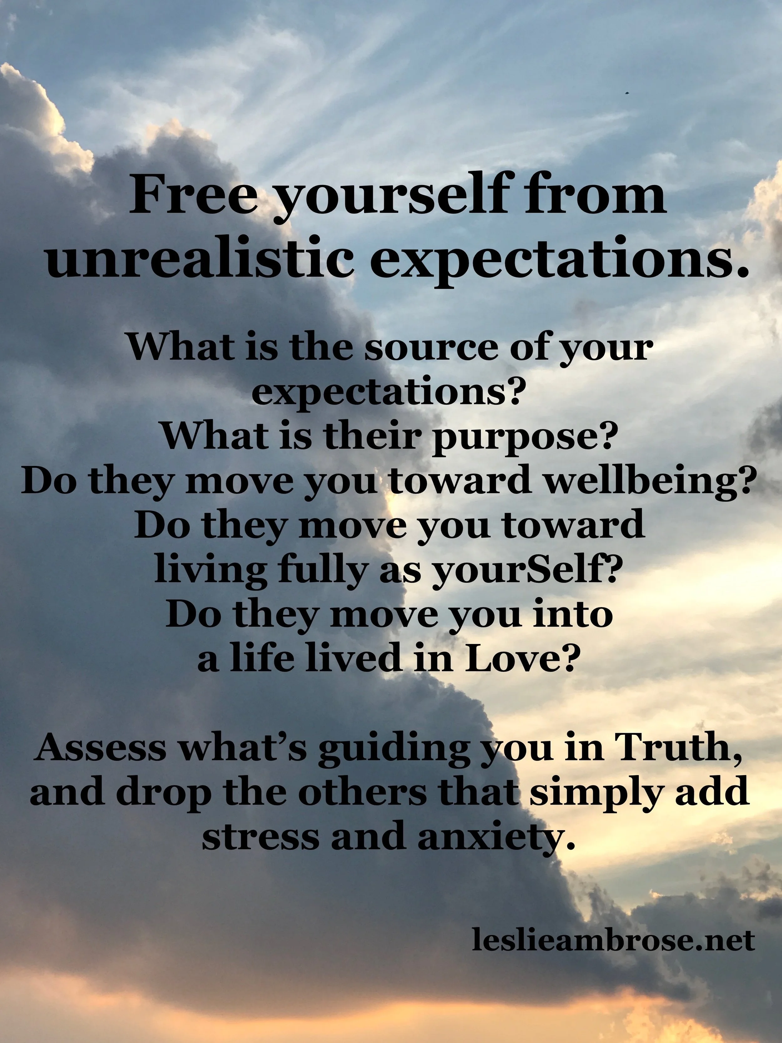 Free Yourself from Unrealistic Expectations