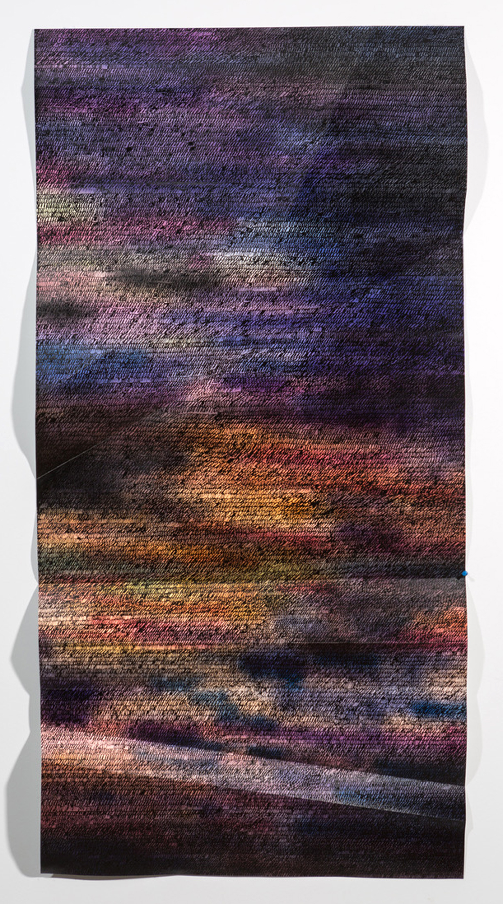 LINDSEY LANDFRIED | Multivalent, 57 x 29.5 inches / 145 x 75 cm, acrylic on folded paper, 2017