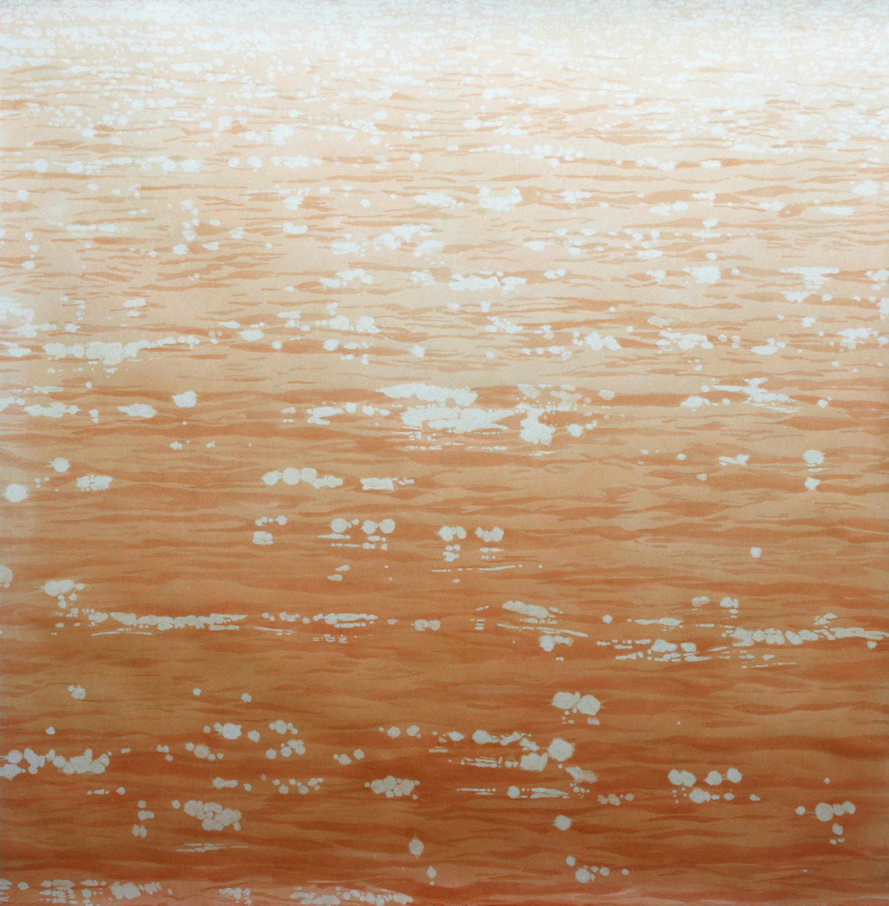 MILA LIBMAN | Desert Gold, 55 x 55 inches / 140 x 140 cm, dry pigment & ink on paper, 2017