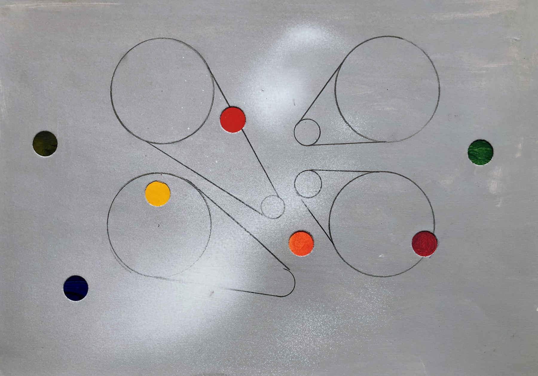 Brazilian Papers, 11.75 x 16.5 inches / 30 x 42 cm, airbrush, acrylic, graphite on paper, 2018
