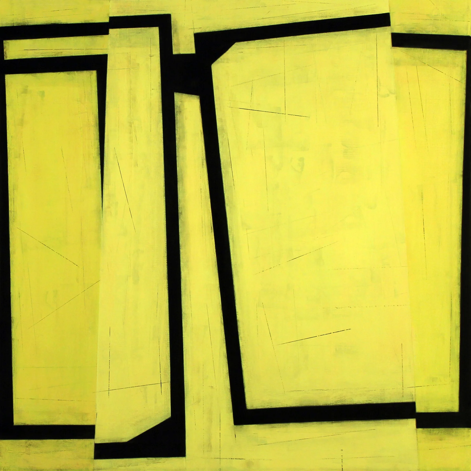 Jump Cut E1, 50 x 50 inches / 127 x 127 cm, oil on canvas, 2018