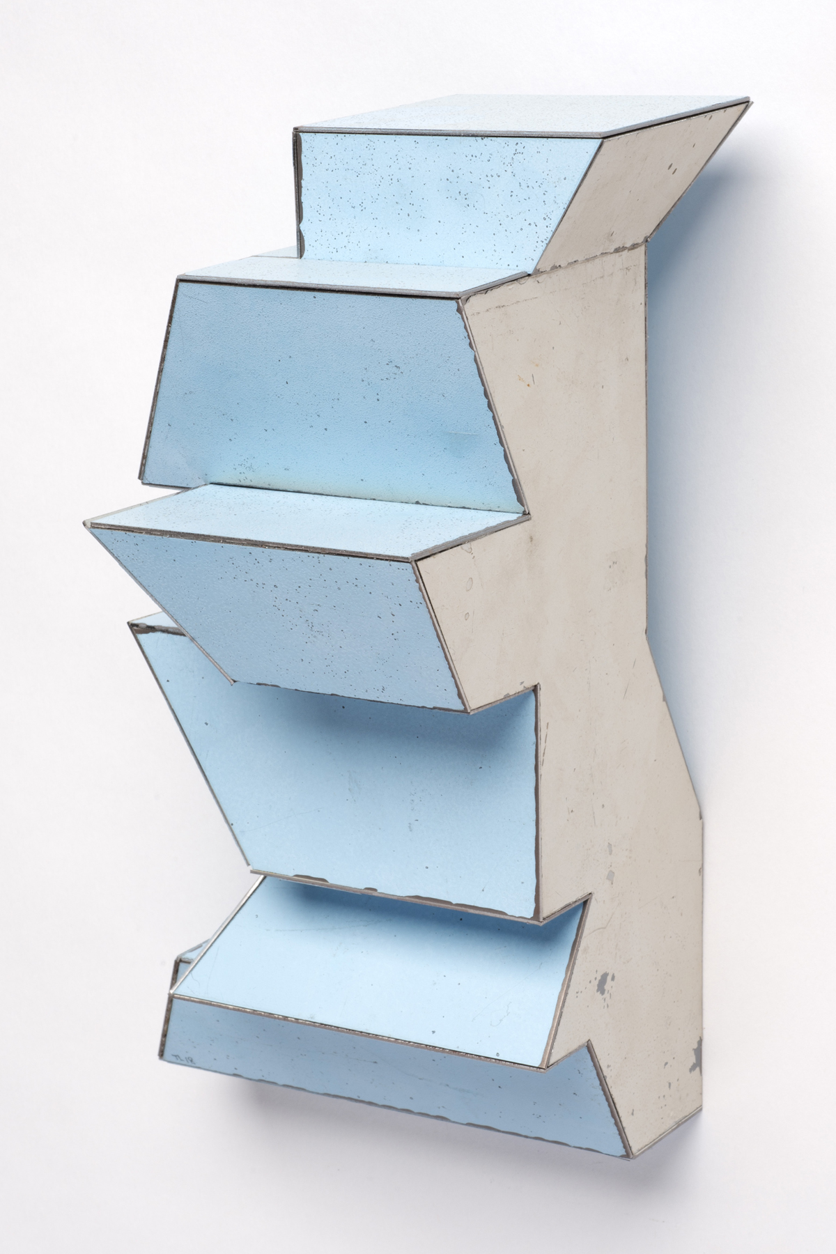 Traffic Flow, 9 x 5 x 5 inches / 22.9 x 12.7 x 12.7 cm, salvage steel, marine-grade plywood, silicone, vulcanized rubber, hardware, 2018