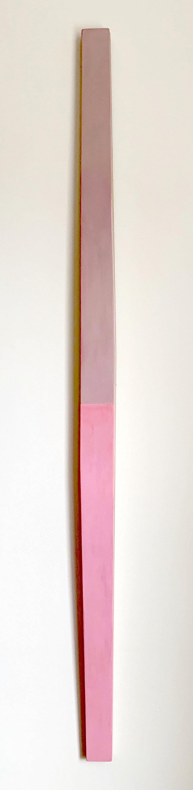 Illusion of Flight #1, 62.25 x 2.875 x 1.75 inches / 158 x 7.3 x 4.5 cm, acrylic on poplar, 2019