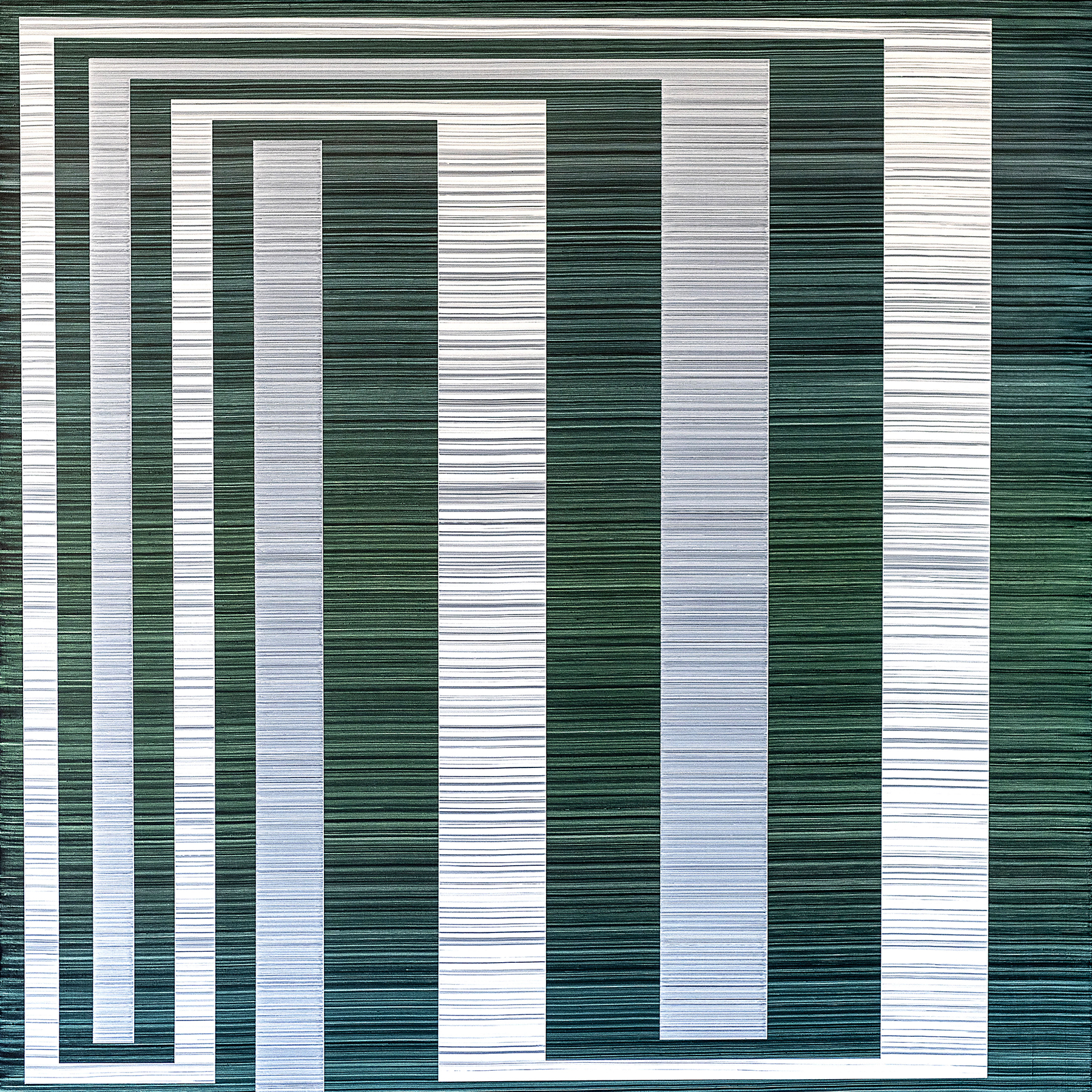 Bandwidth Painting (Invidia), 39 x 39 inches / 99 x 99 cm, acrylic on muslin on panel, 2019