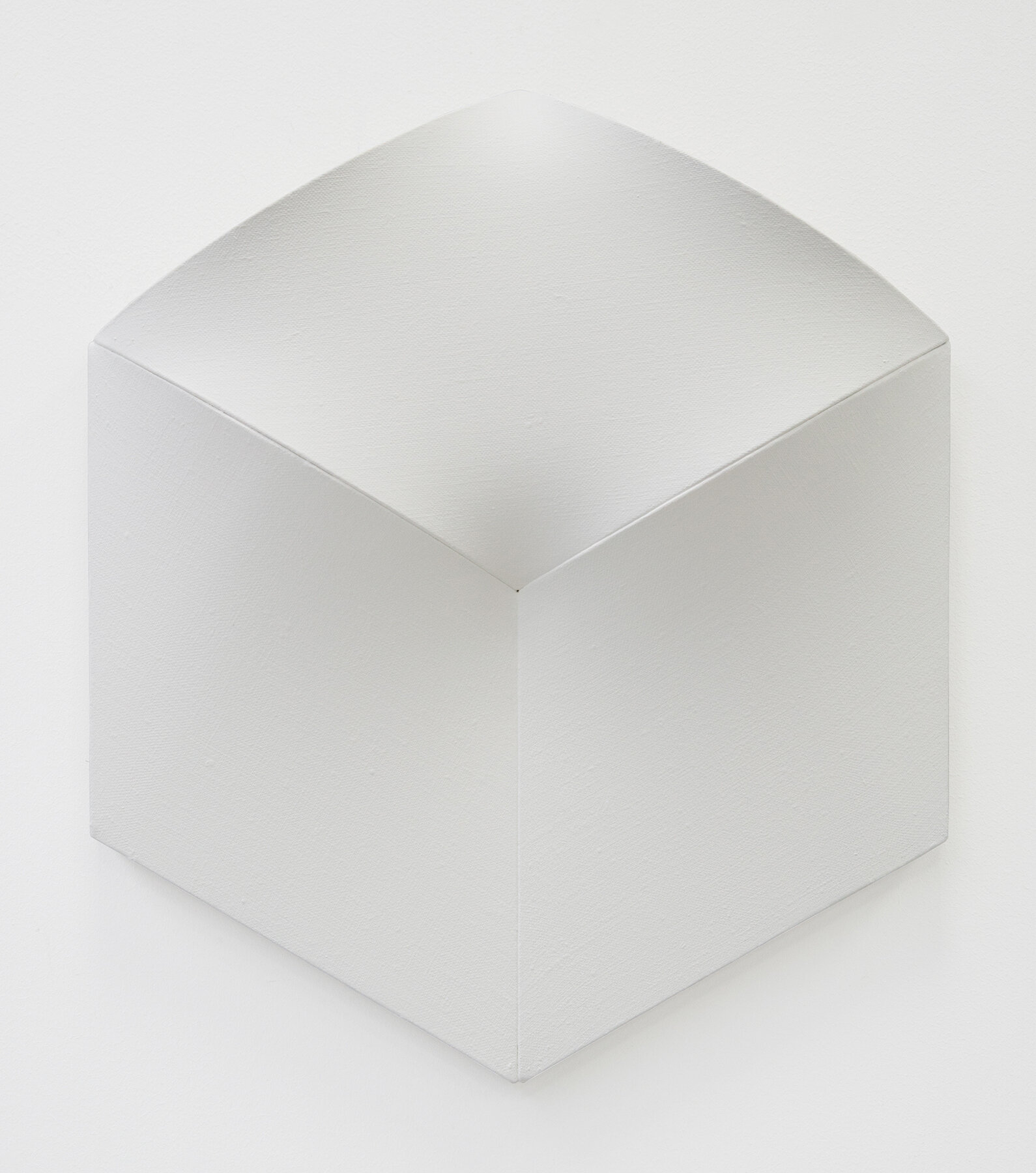 JAN MAARTEN VOSKUIL | Lozenge, circle, cube, 13.75 x 13.75 x 2.5 inches / 35 x 35 x 6 cm, acrylics on linen, 2019