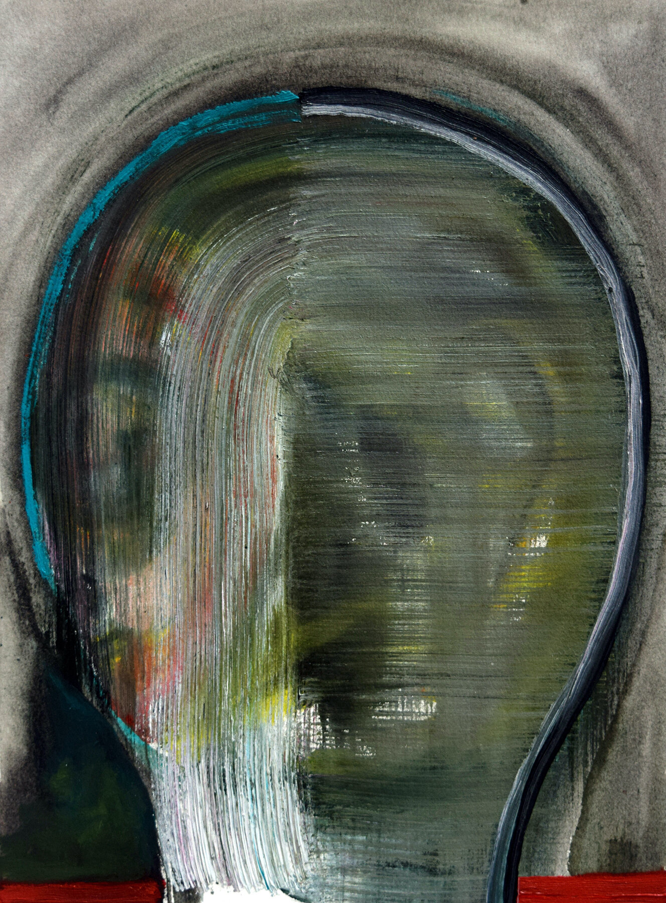CLINT JUKKALA | Memory Erase, 12 x 9 inches / 30.5 x 22.9 cm, oil on paper, 2019
