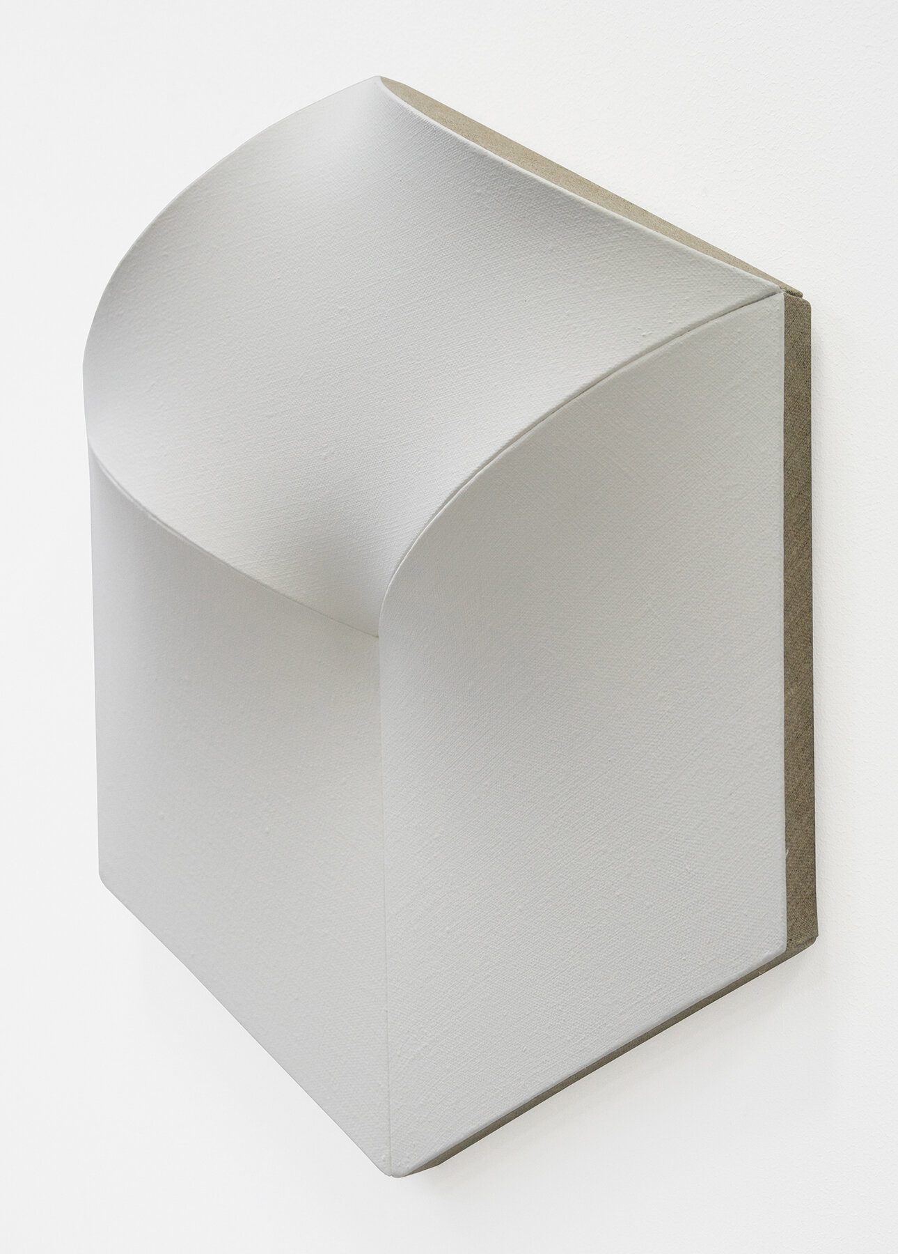 JAN MAARTEN VOSKUIL | Lozenge, circle, cube (side view), 13.75 x 13.75 x 2.5 inches / 35 x 35 x 6 cm, acrylics on linen, 2019