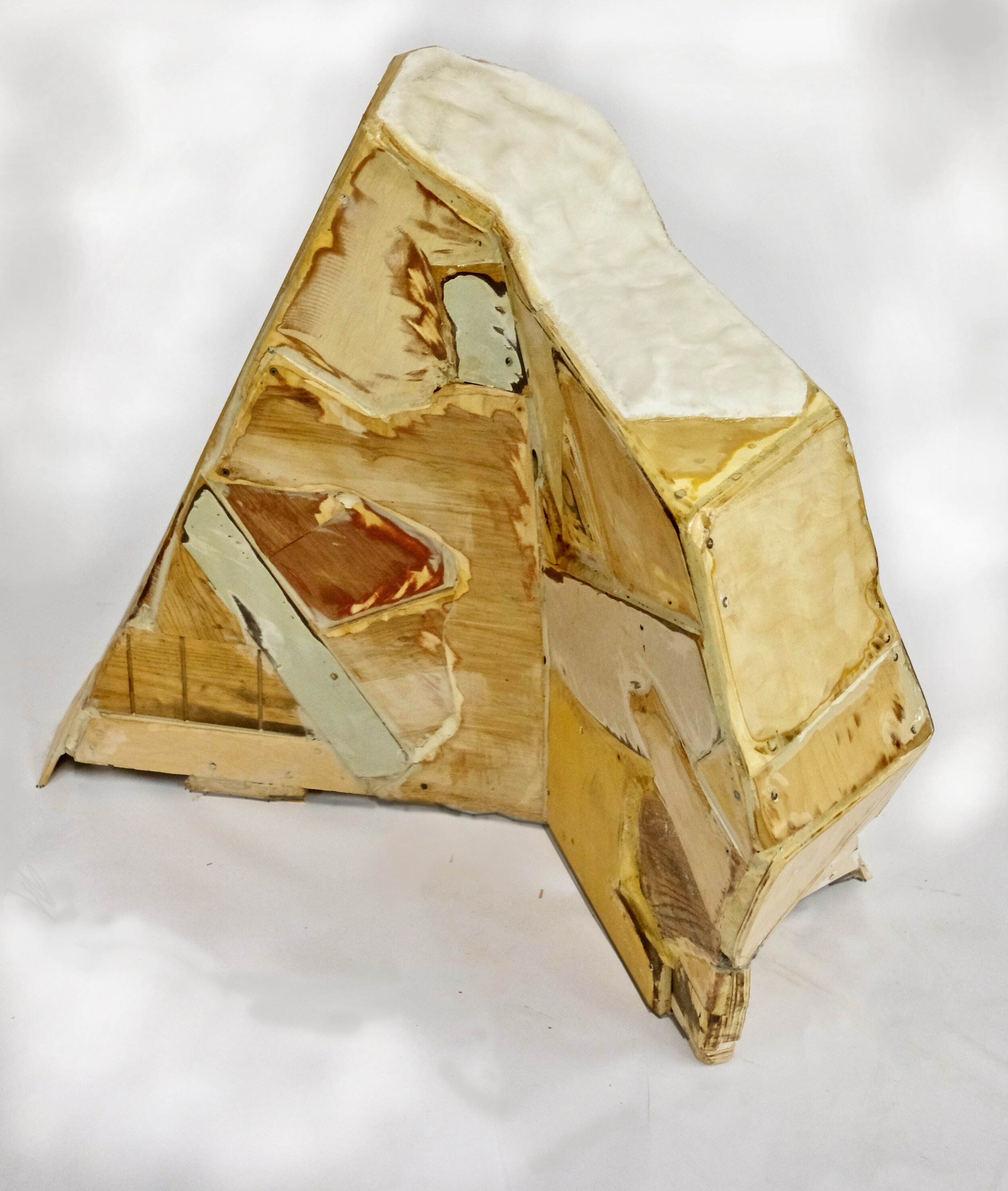 SHARD # 2 I 32 x 28 x 40 in / 81.28 x 71.12 x 101.6cm, materials salvaged from recently closed Chicago public schools, 2020