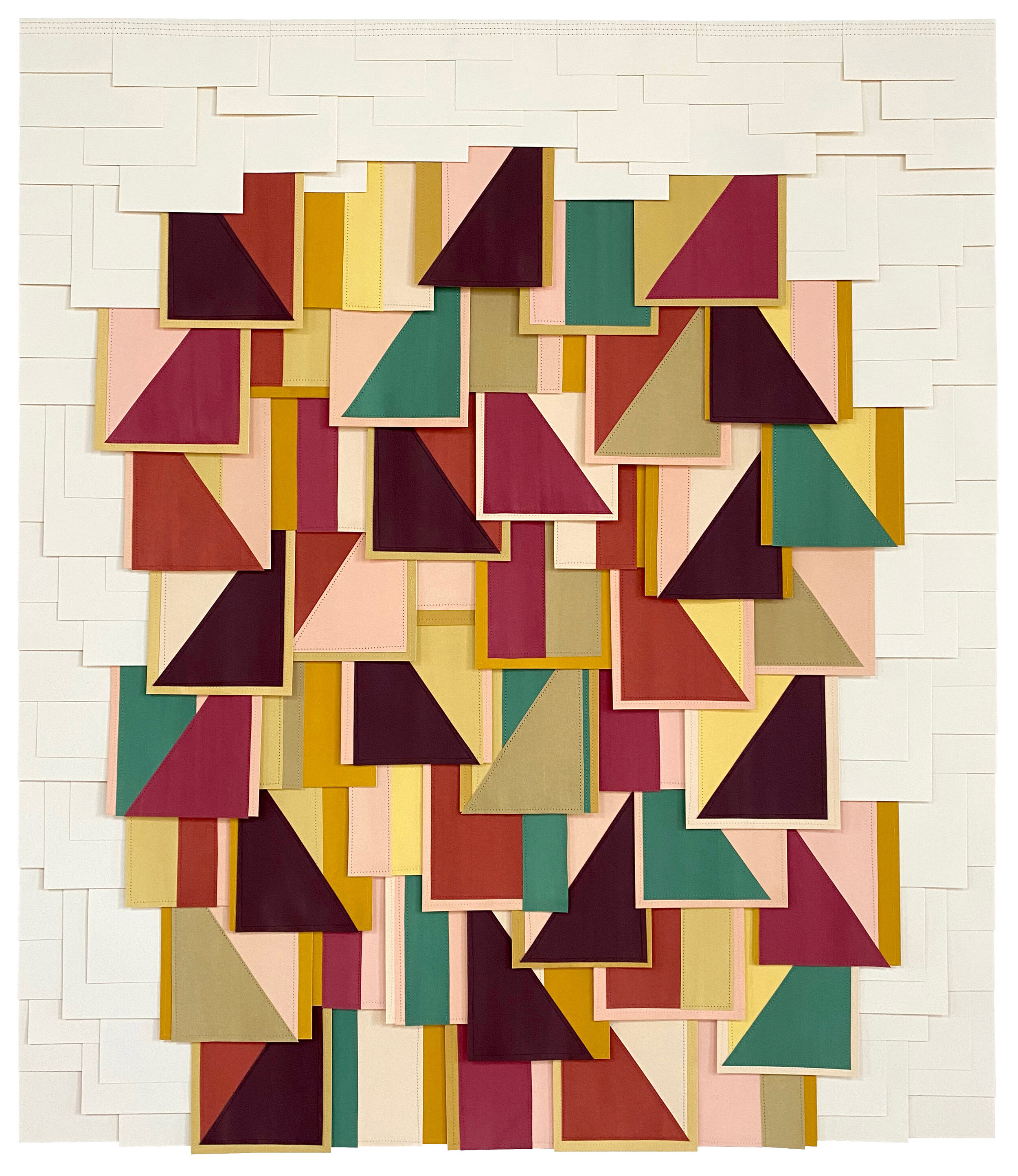 RAYMOND SAÁ | Untitled (PS202119), 42 x 36 inches / 107 x 91.5 cm, gouache collage on sewn paper, framed, 2021