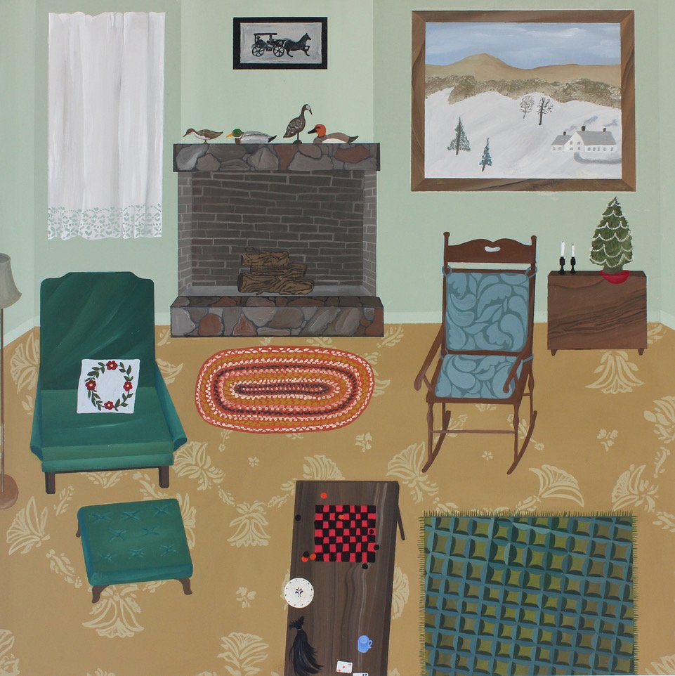 BOXING DAY | 24 x 24 inches / 61 x 61 cm, gouache on panel, 2021