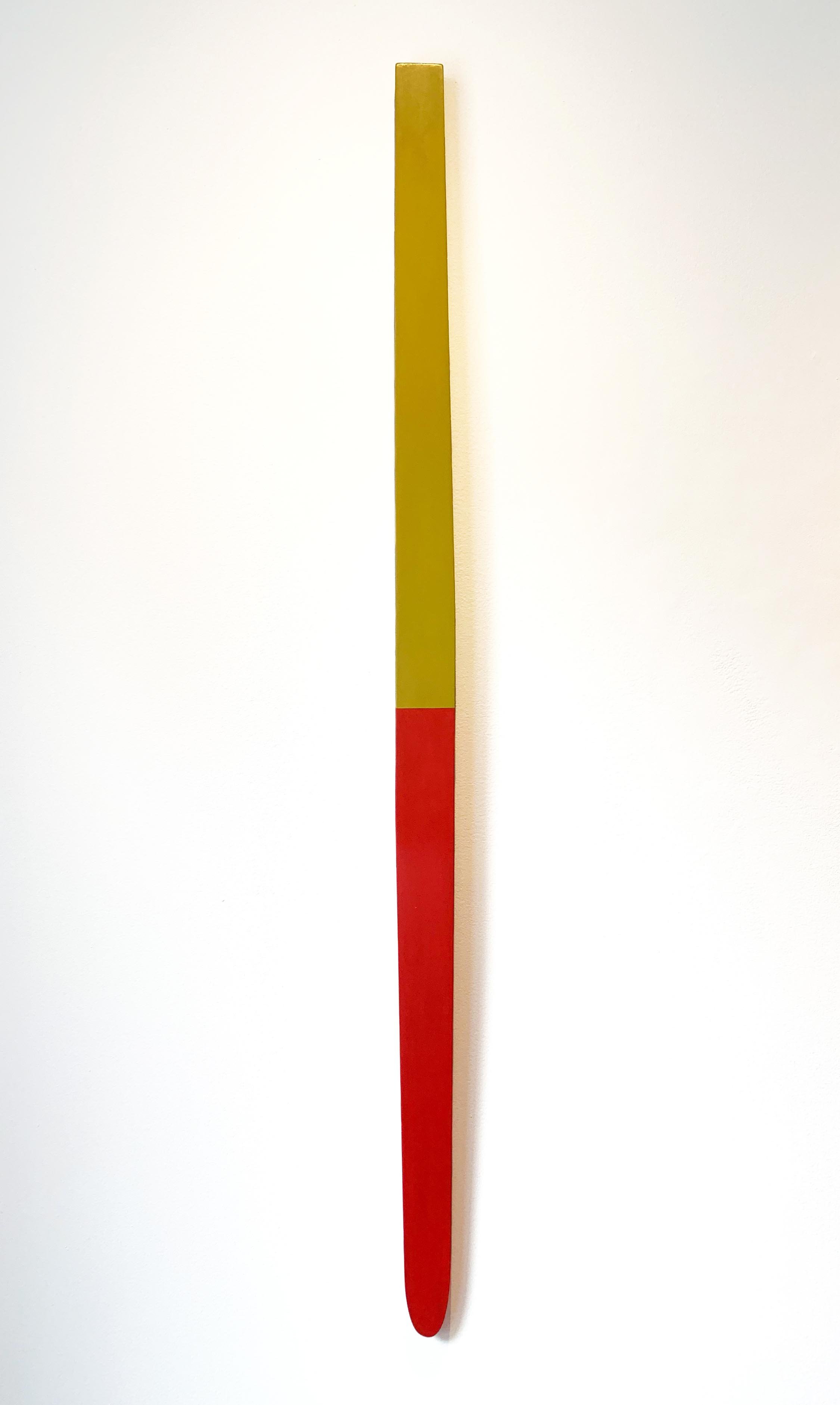 DOUBLEVISION #3 | 62 x 3 x 1 3/4 inches / 158 x 7.5 x 4.5 cm, acrylic on poplar, 2022