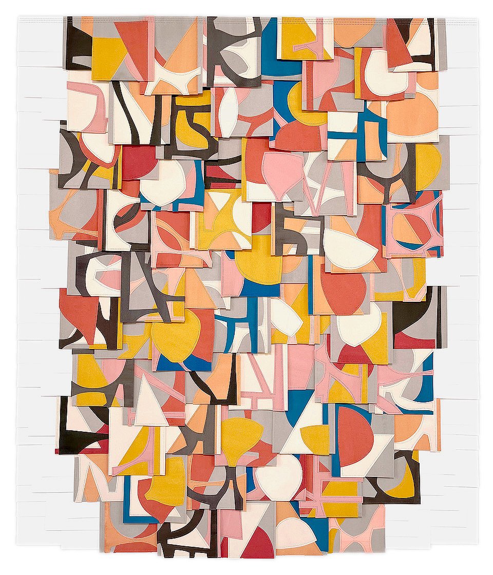RAYMOND SAÁ | UNTITLED (PS202218) | 48 x 40 in / 121.9 x 101.6 cm, gouache collage on sewn paper, 2022