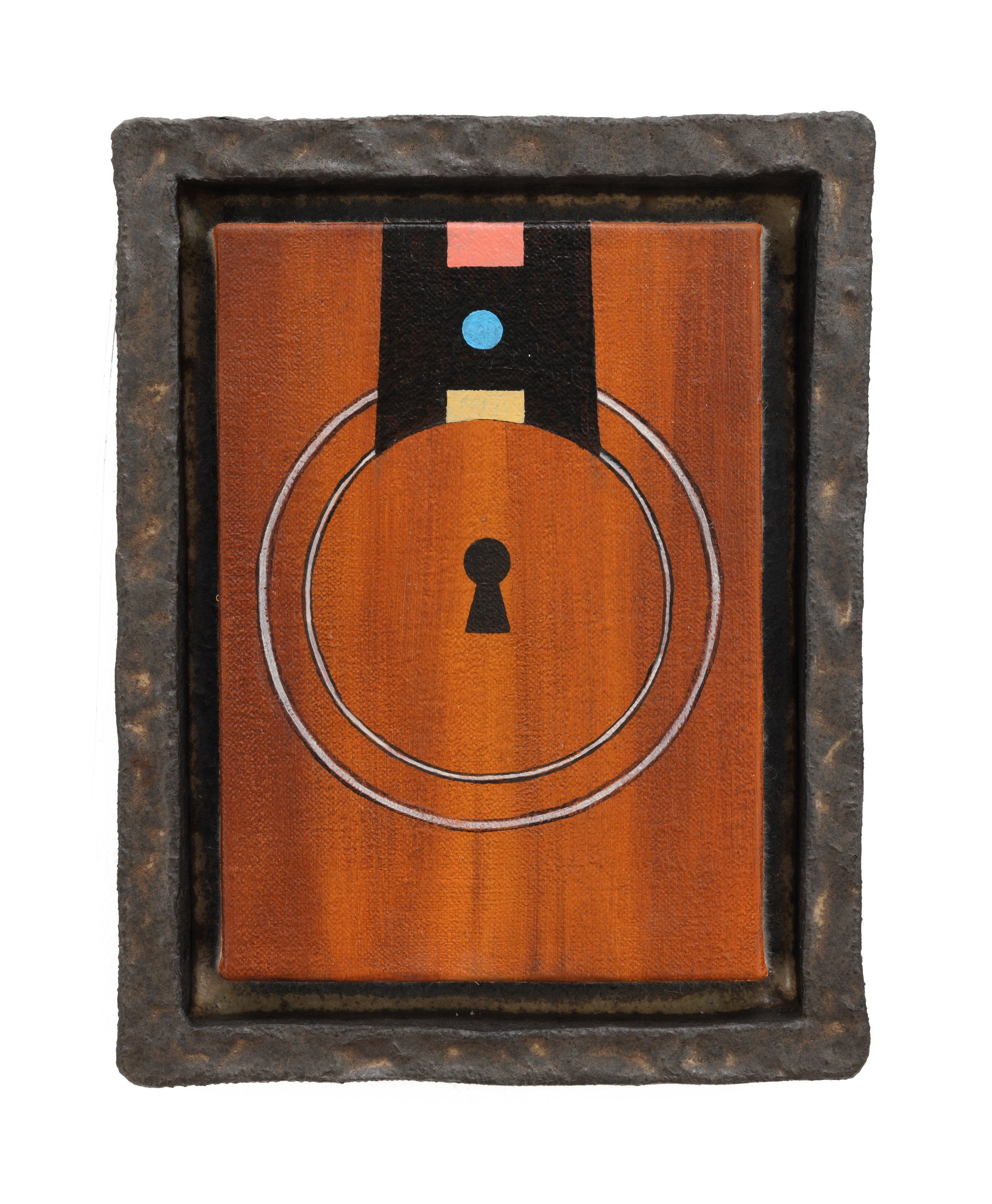 KEY | 8.5 x 6.5 inches / 21.6 x 16.5 cm, oil on linen in stoneware frame, 2023