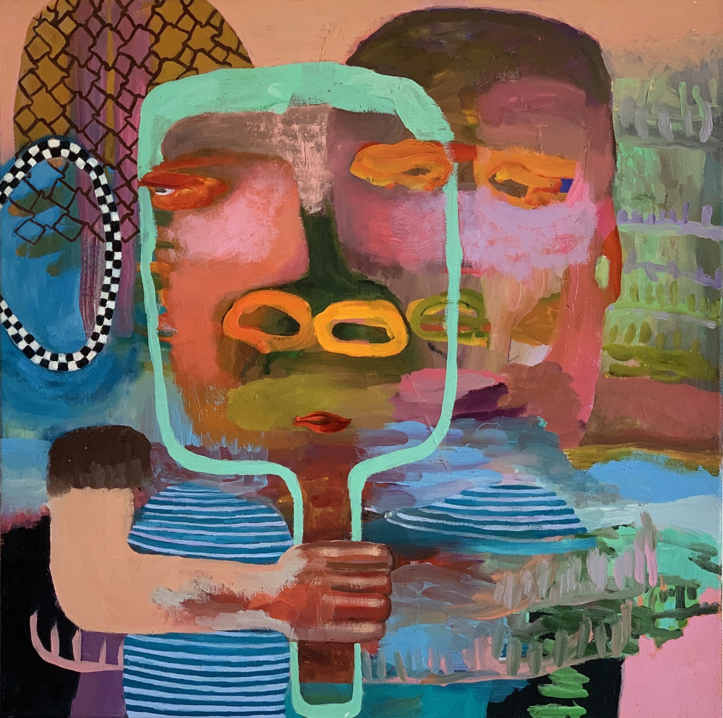 Judy Riola | MIRROR, 16 x 16 inches / 40.6 x 40.6 cm, oil on canvas, 2021 (Copy)