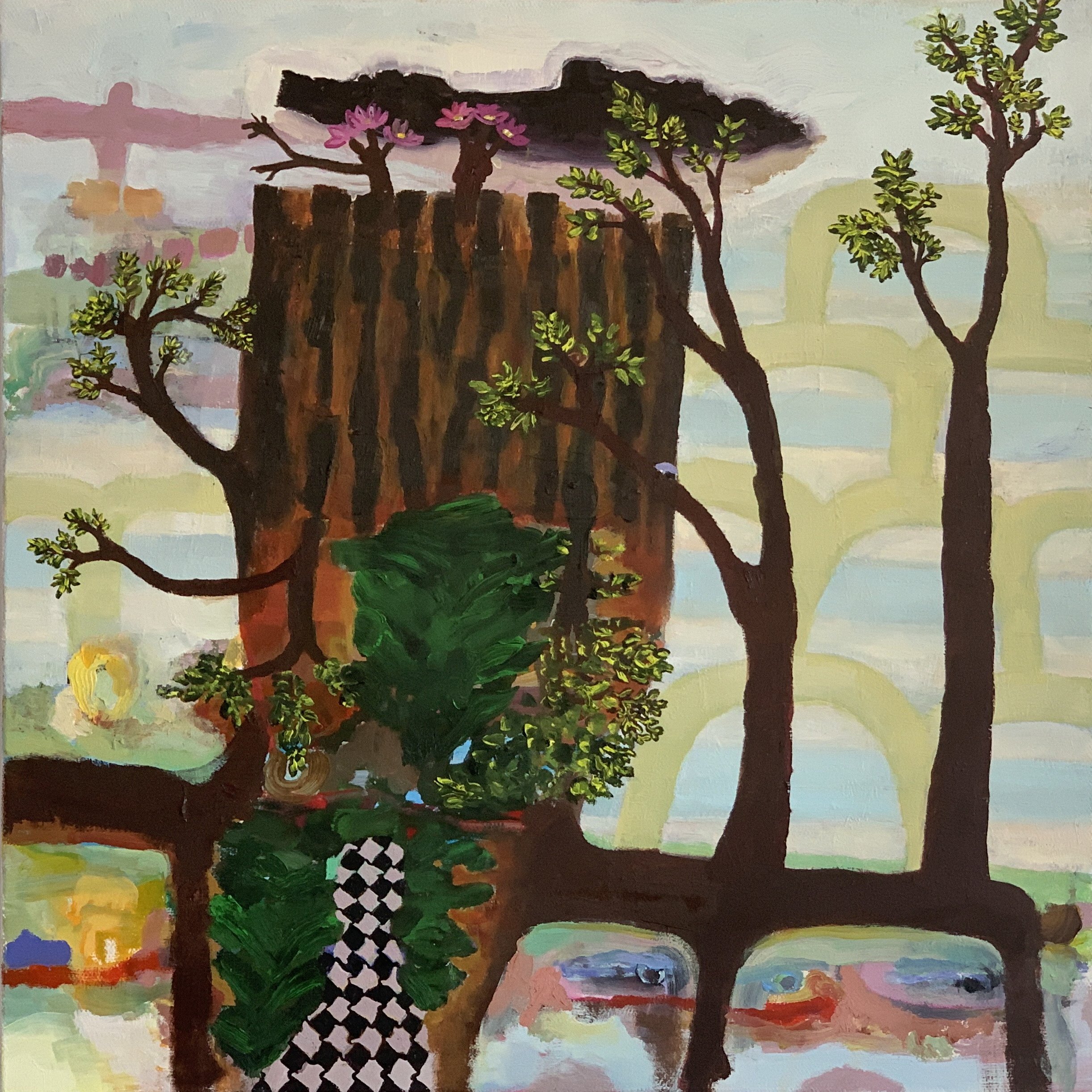Judy Riola | MOTHER TREE, 16 x 16 inches / 40.6 x 40.6 cm, oil on canvas, 2023 (Copy)