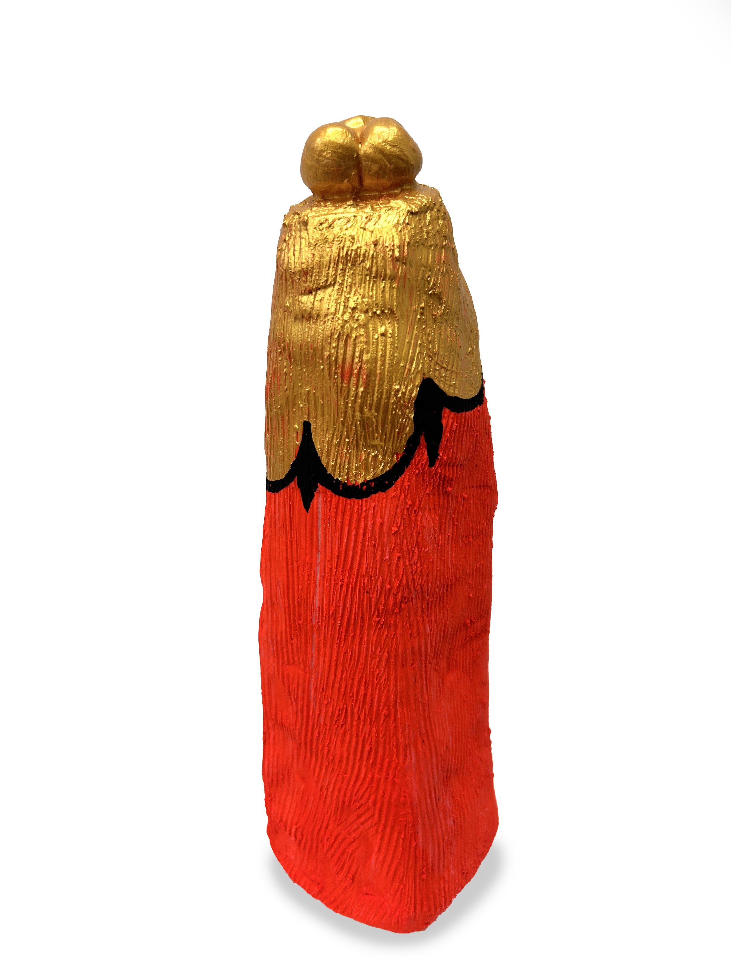 SHABTIS GATHER (FIRST ITERATION) | 9.5 x 2.5 inches / 24 x 6 cm, epoxy resin and acrylic paint / installation, 2023