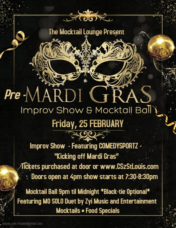 ComedySportz Mardi Gras Show at the Mocktail Lounge - Feb 25th @ 7:30 pm