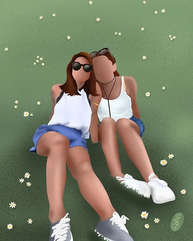 Sista sista 🌼 
dm me your commissions!
&bull;
Hermanitas 🌸
m&aacute;ndenme sus comisiones!
.
.
.
.
#customart #customphotoillustration #photoillustration #cumstomportrait #dibujodigital #dibujosacolor #dibujosrealistas #womeninillustration #womenof