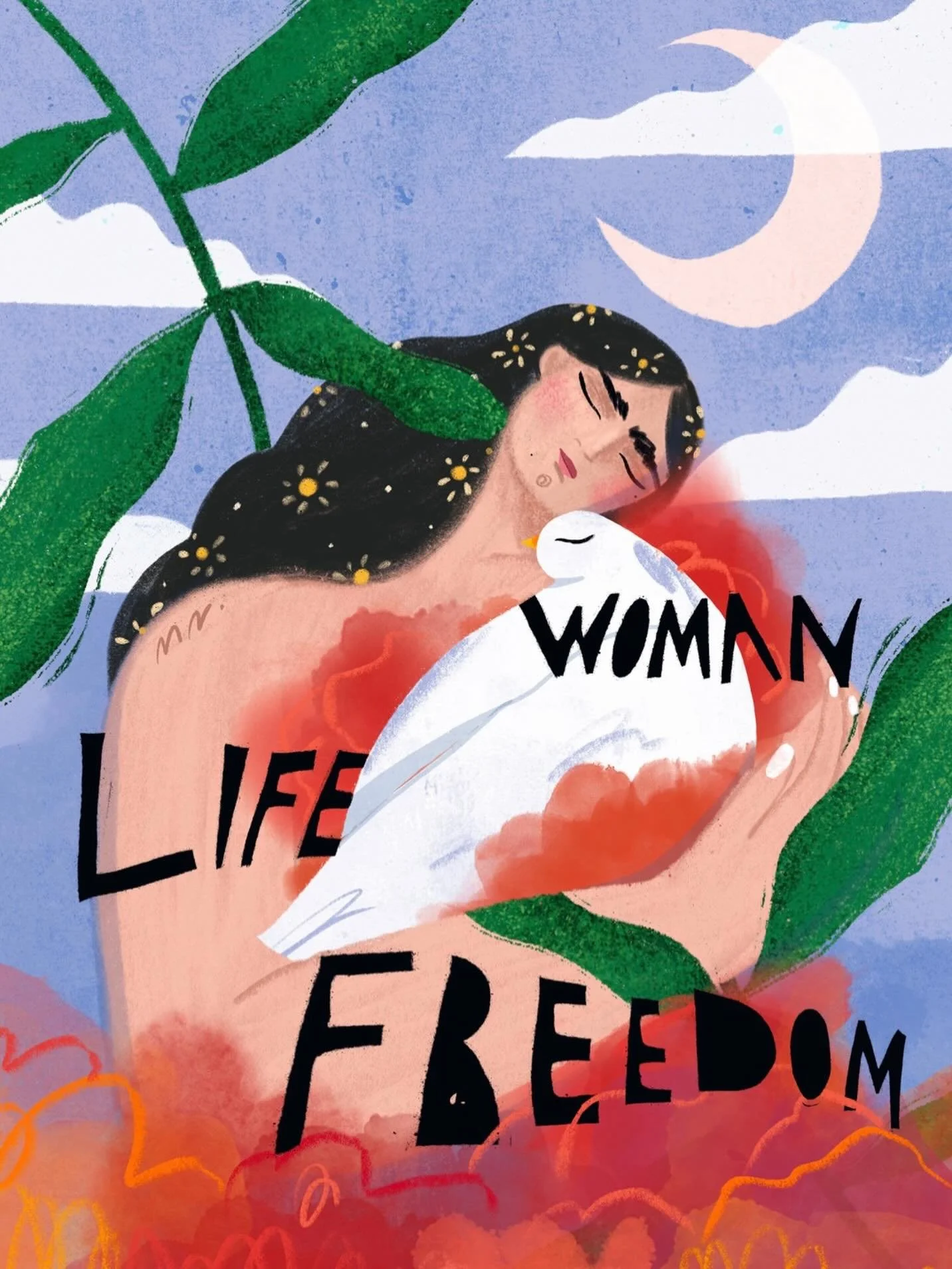 Today, I&rsquo;m thinking of women all around the world.
Of their courage, Of their strength, Of their dignity.

In so many regions of the world, women carry an enormous weight in times of crisis and war.
They care for children and families, support 