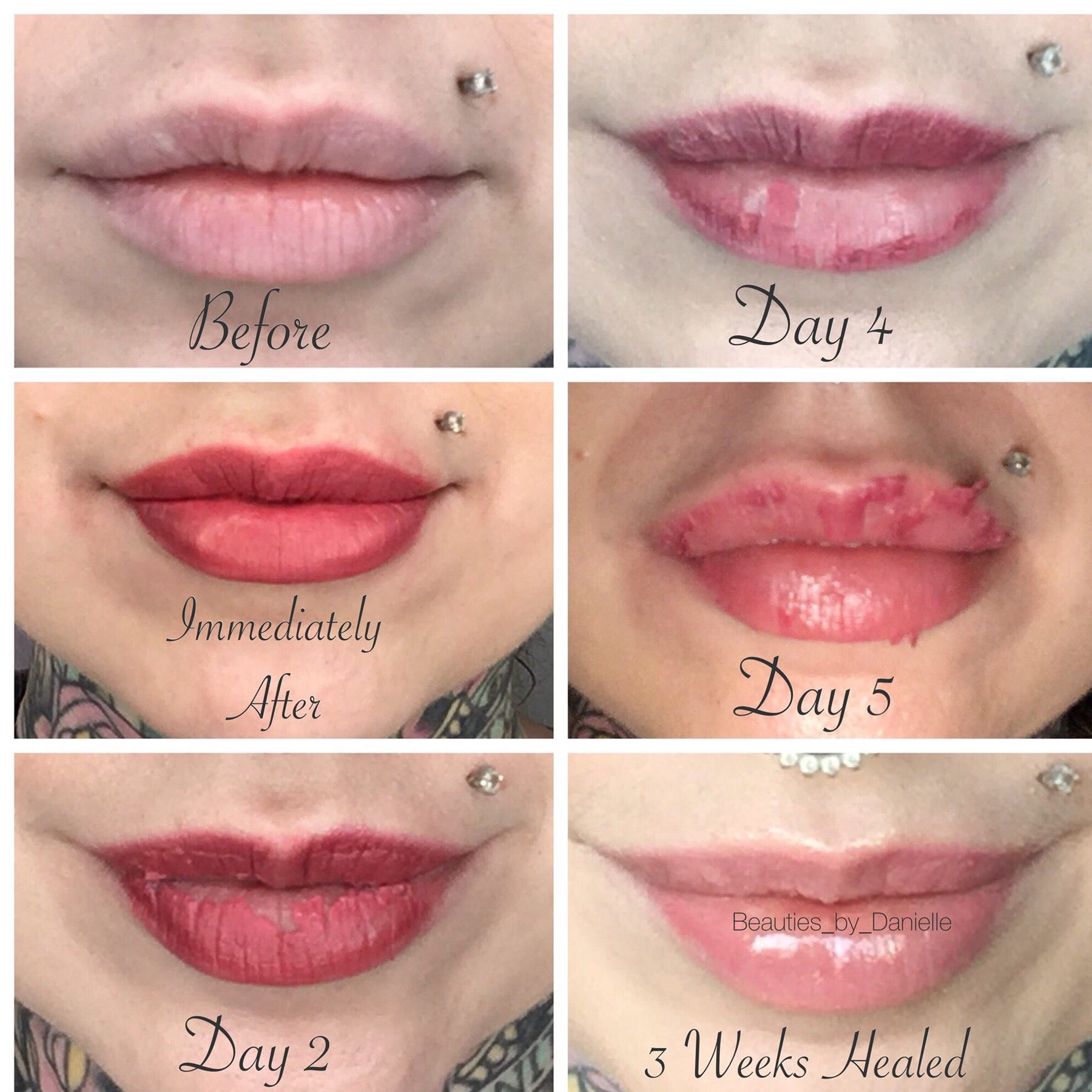 Semi Permanent Lip Tattoo Healing Process