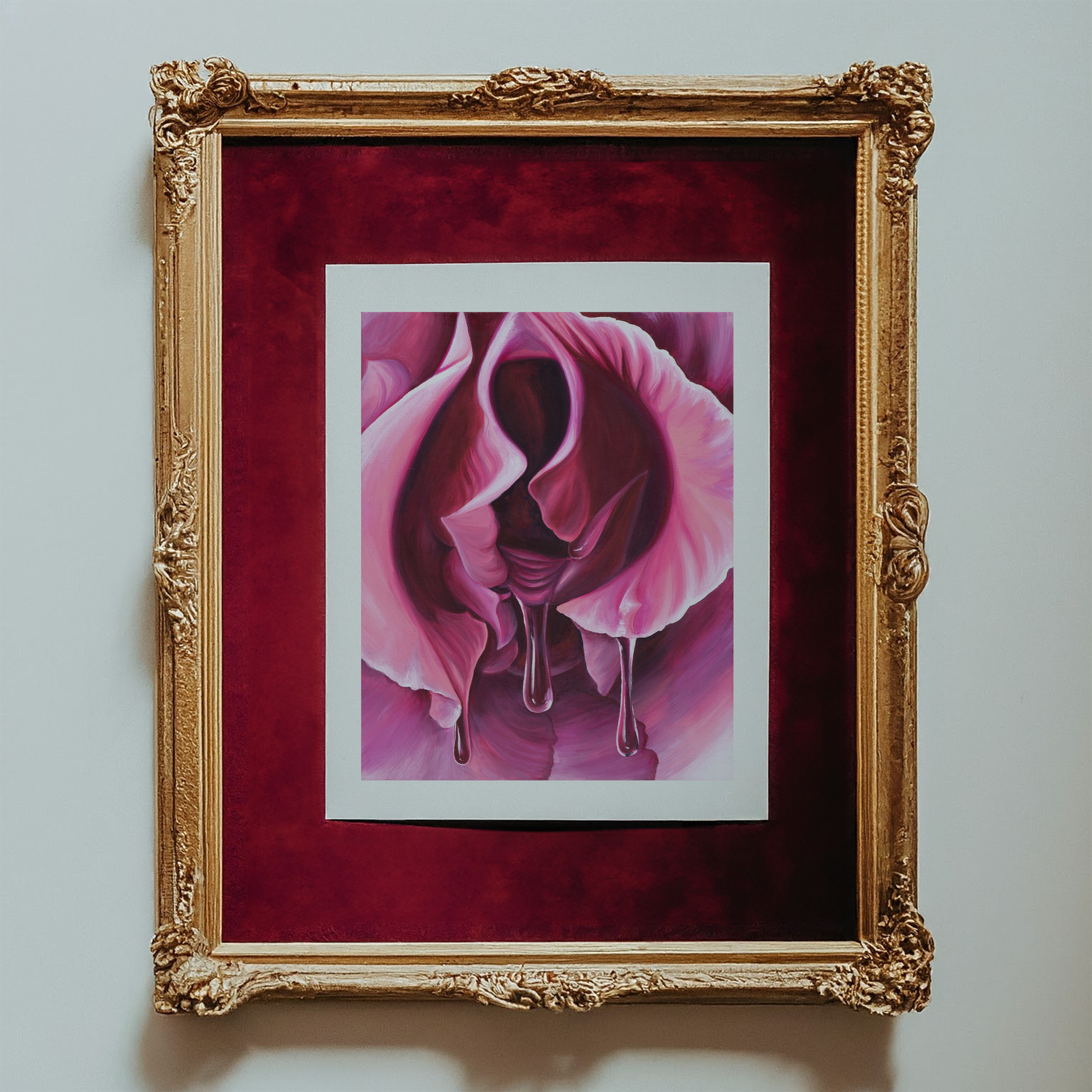 "The Watered Rose" Fine Art Giclée Print