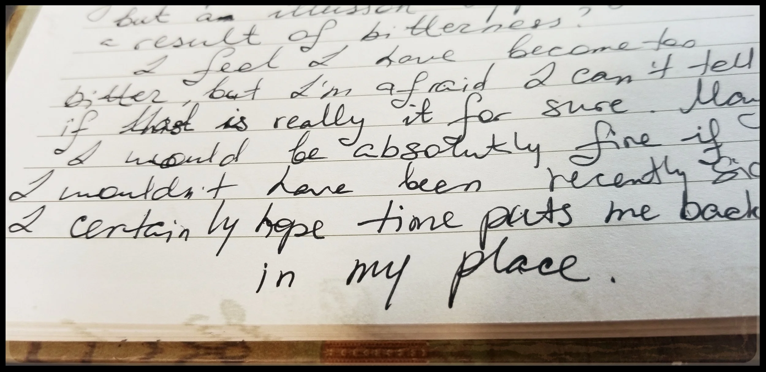 Feb 27, 2007 By no means profound, by all means hard to read and full of angst, but it's mine