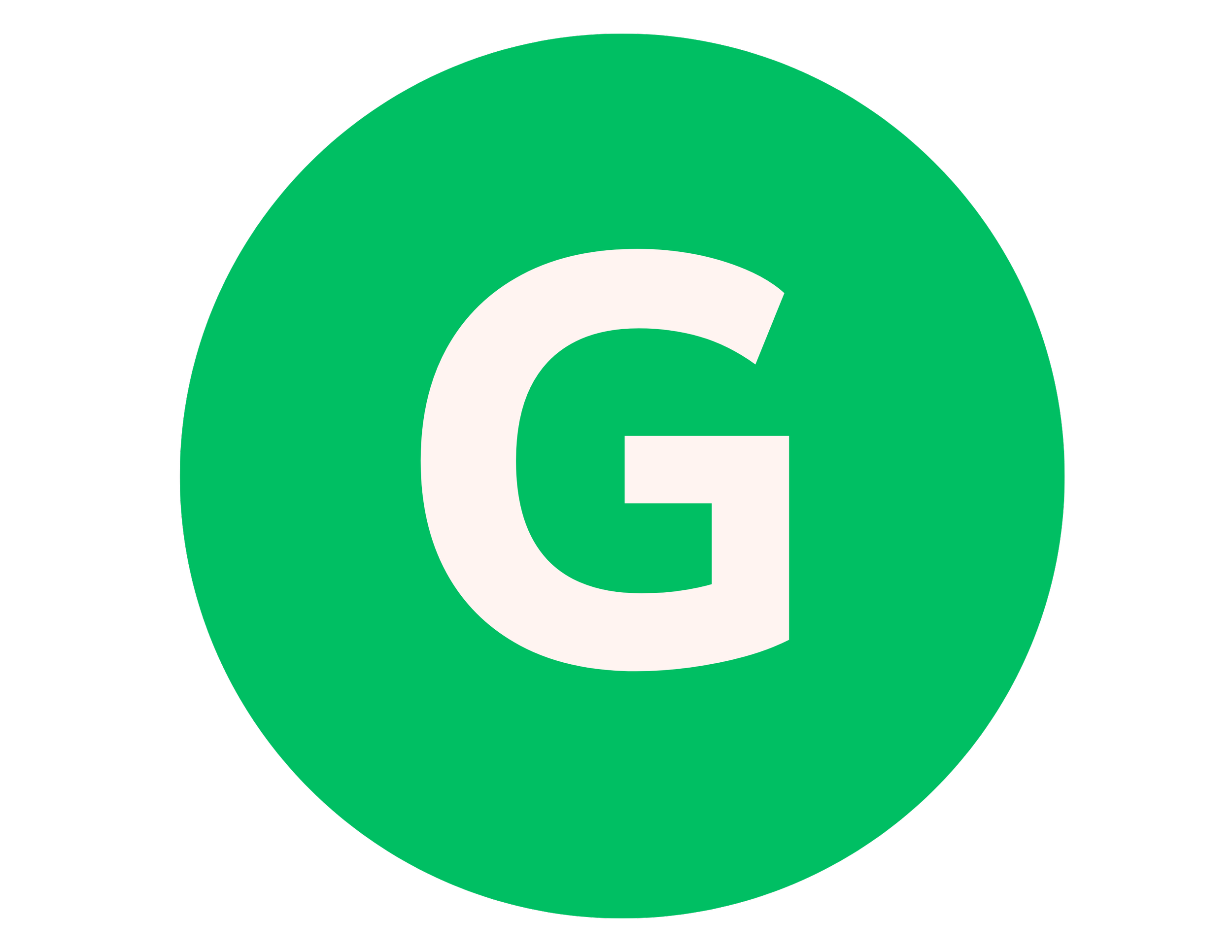 White letter G inside of a green circle