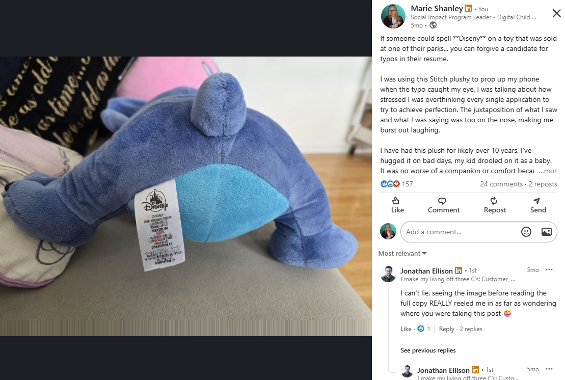 LinkedIn - personal post