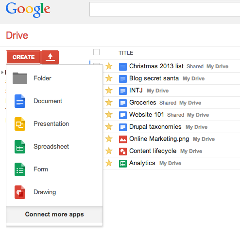 First, go to Google Drive.
