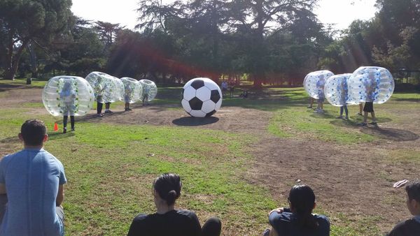 Bubble Soccer Rental is in Los Angeles. Join us for a fun event at Cheviot Hills Park.