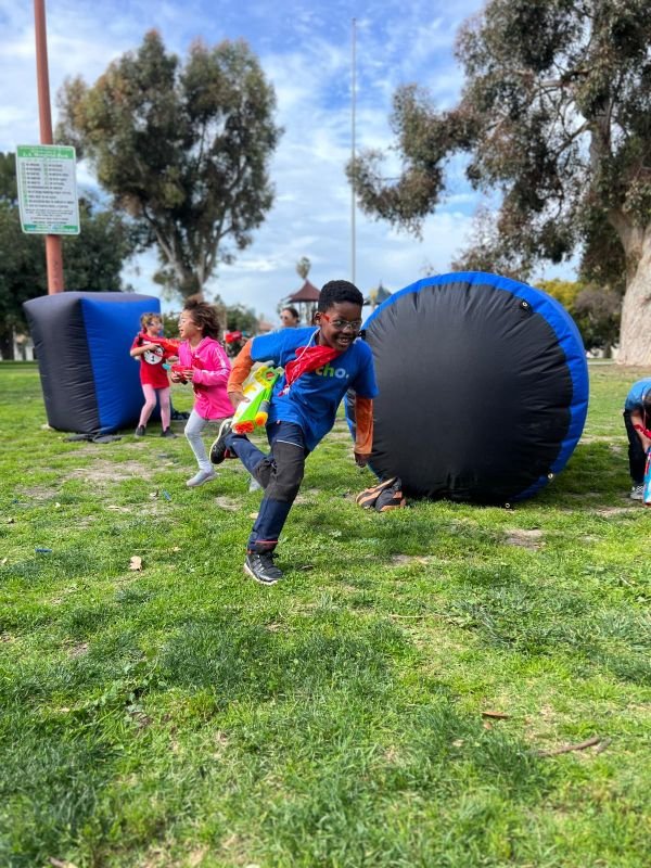 Inflatable play area providing Party rentals Gelblaster rentals