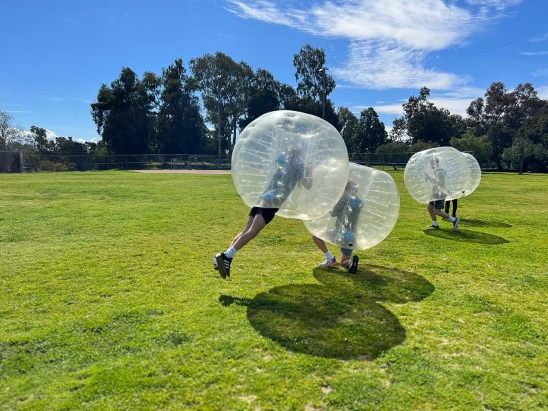 Release tension and build confidence with Bubble Soccer