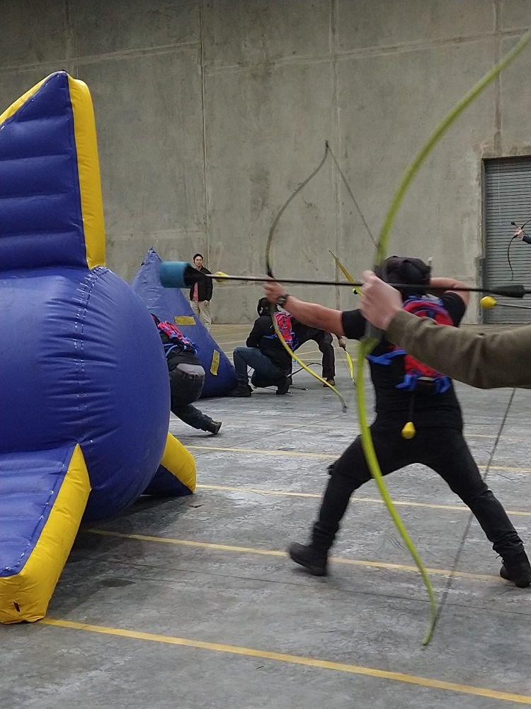 Archery tag, team coordination