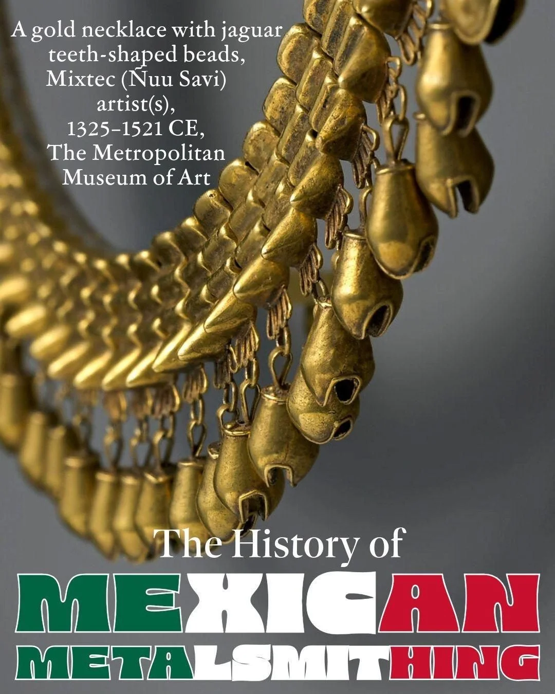 Happy Hispanic Heritage Month! ✨ Today, we&rsquo;re geeking out about the incredible history of metalsmithing in Mexico!
From the intricate gold, silver, and copper work of ancient Mesoamerican cultures to the vibrant, masterfully crafted pieces of t