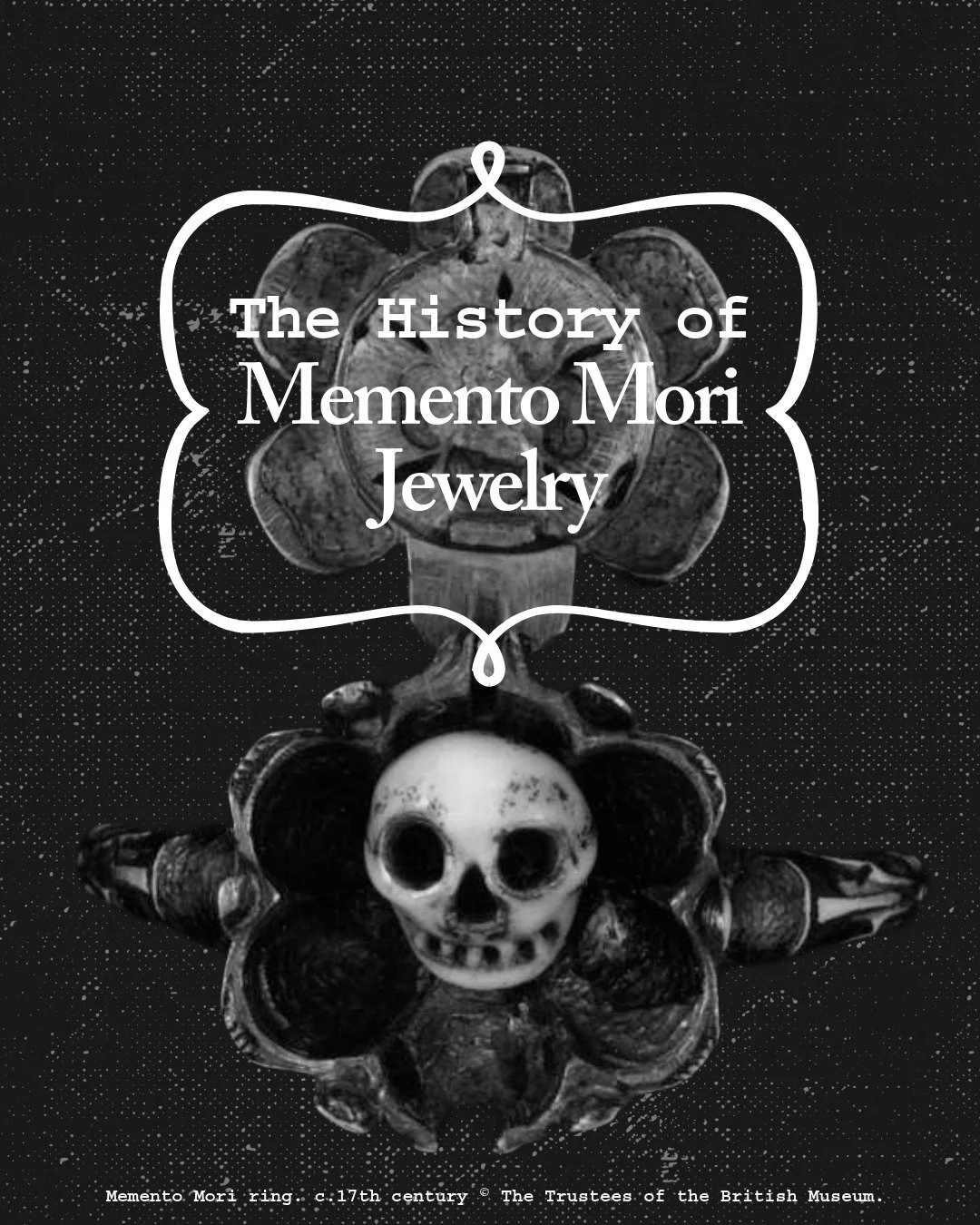 Why wear a skull? Because it's the ultimate reality check. 💀 Long before &quot;spooky season&quot; was a thing, people wore jewelry as a constant, fashionable reminder that the clock is ticking.⏳ Welcome to the deliciously morbid world of the Mement