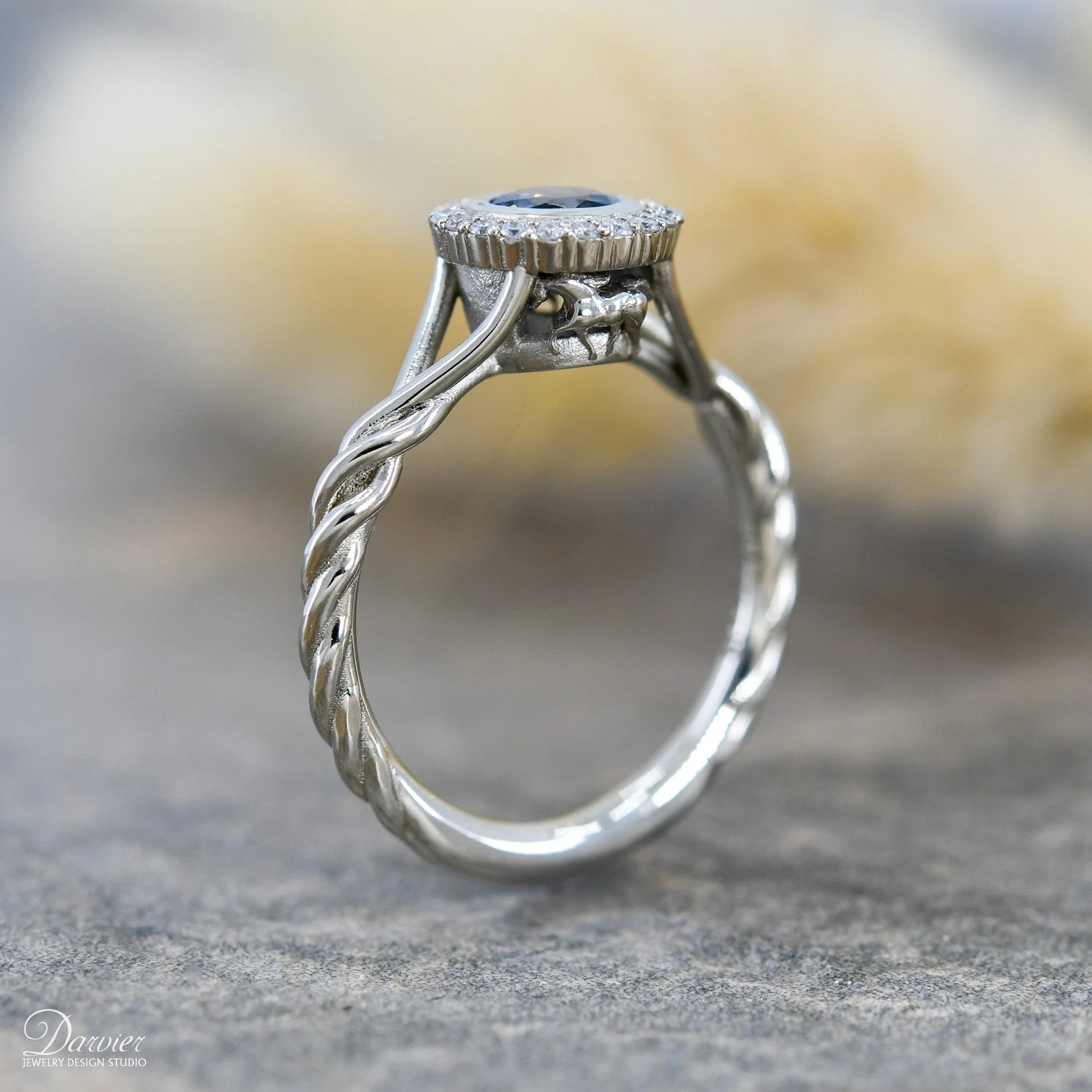 Every custom piece tells a story, but this one has lassoed our hearts. 🐎✨

We recently worked with a client to bring her love of horses to life in this unique custom set. The engagement ring features a beautiful Chatham aqua blue spinel in the perfe