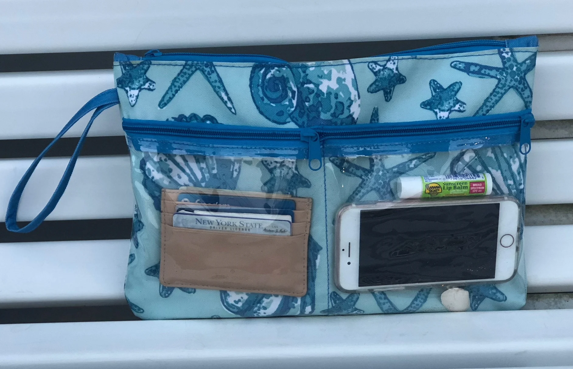 organized beach bag