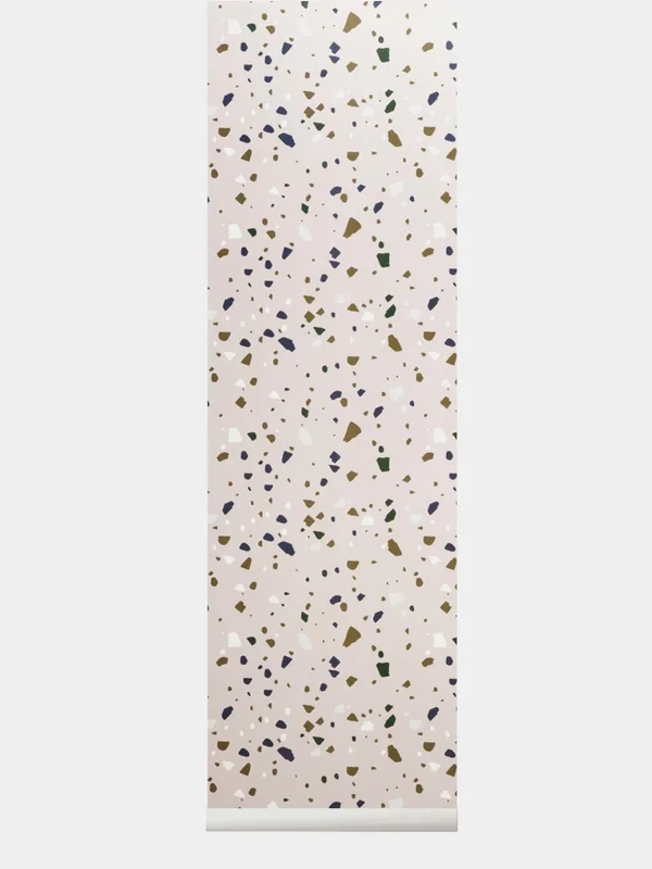 Terrazzo Wallpaper in "Rose" by FERM LIVING