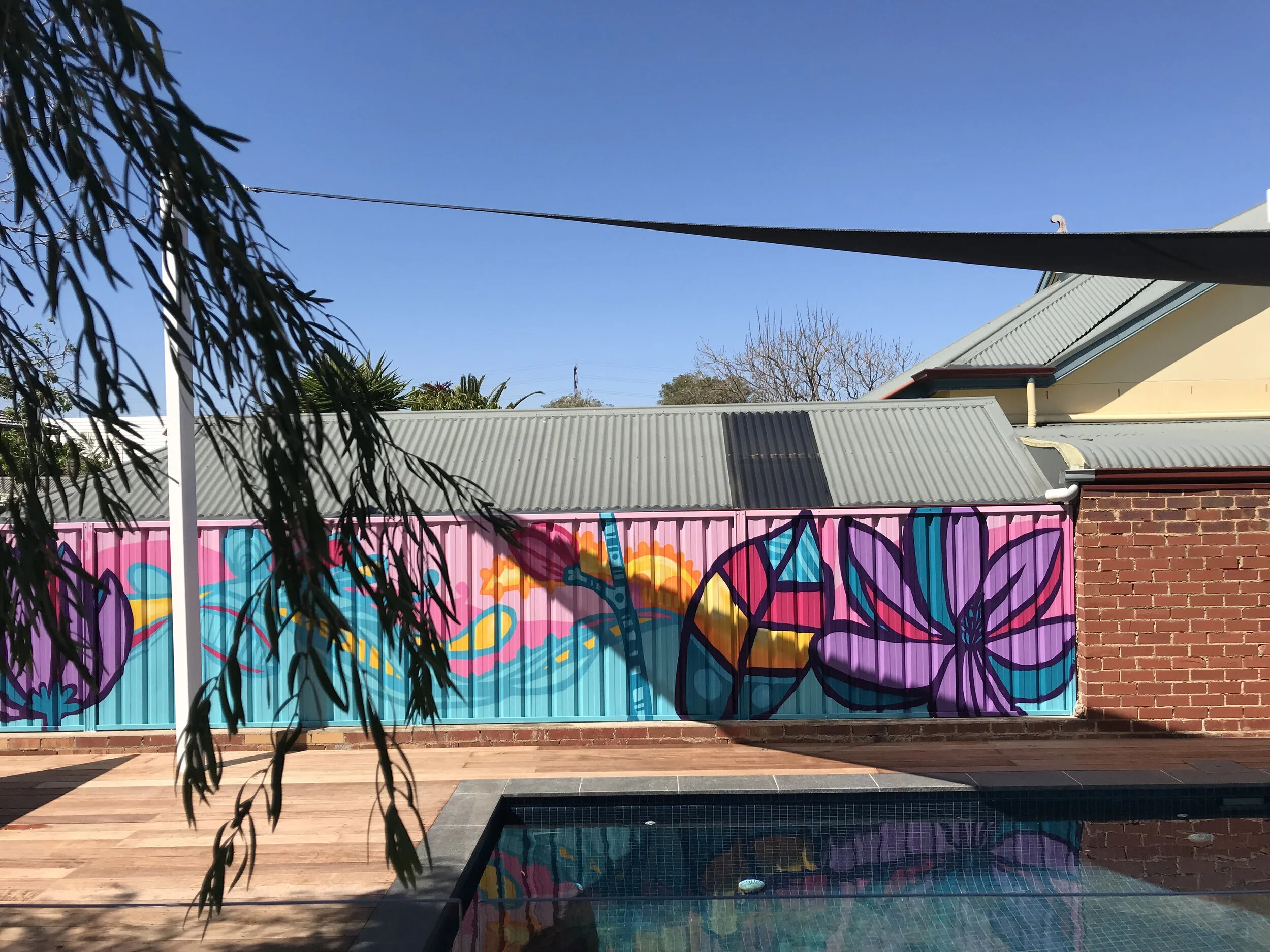 How To Paint A Mural On Corrugated Iron Leah Grant Adelaide Street Artist - How To Paint Corrugated Metal Fence How To Paint A Mural On Corrugated Iron Leah Grant Adelaide Street Artist - How To Paint Corrugated Metal Fence