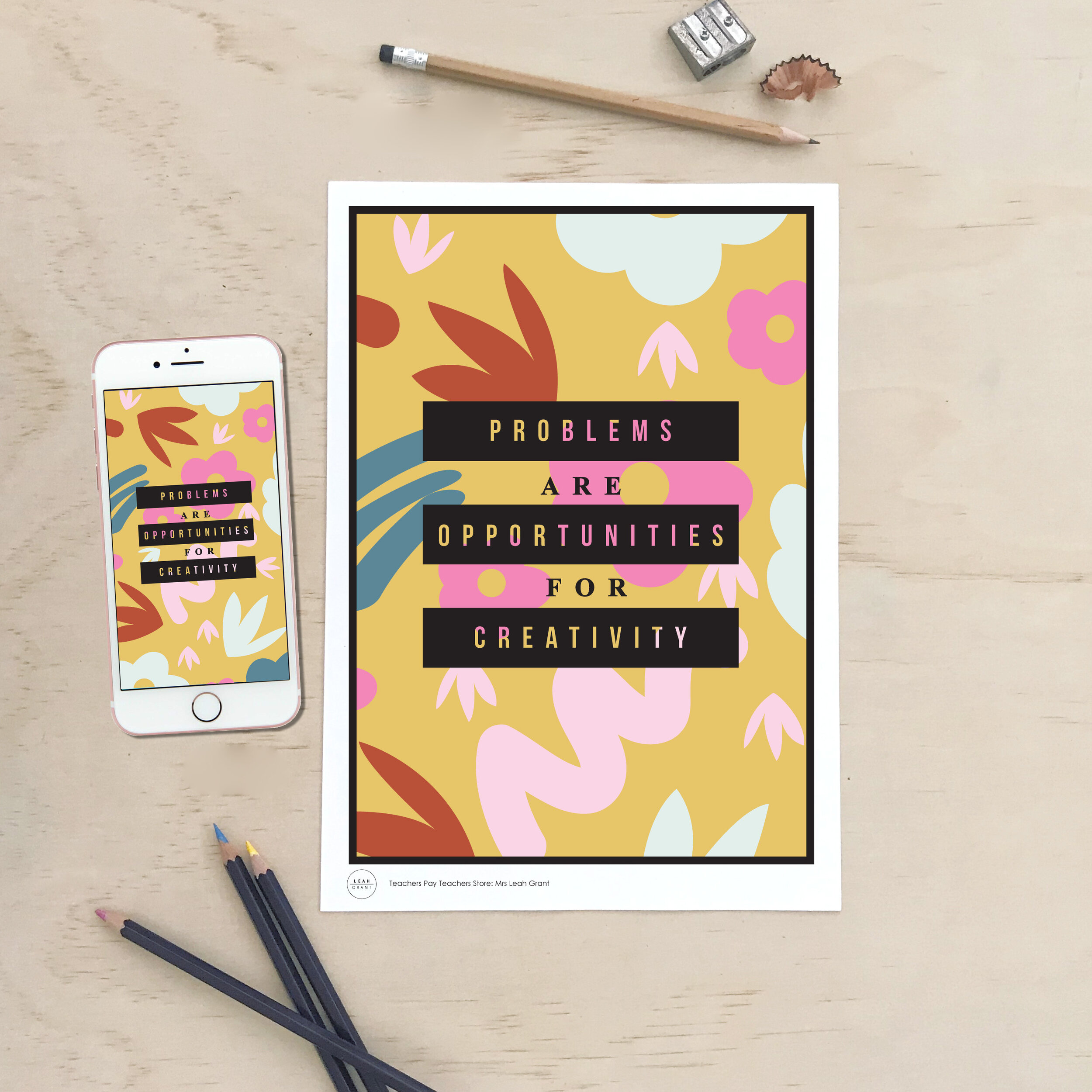 Problems are Opportunities for Creativity Poster-LeahGrant.jpg