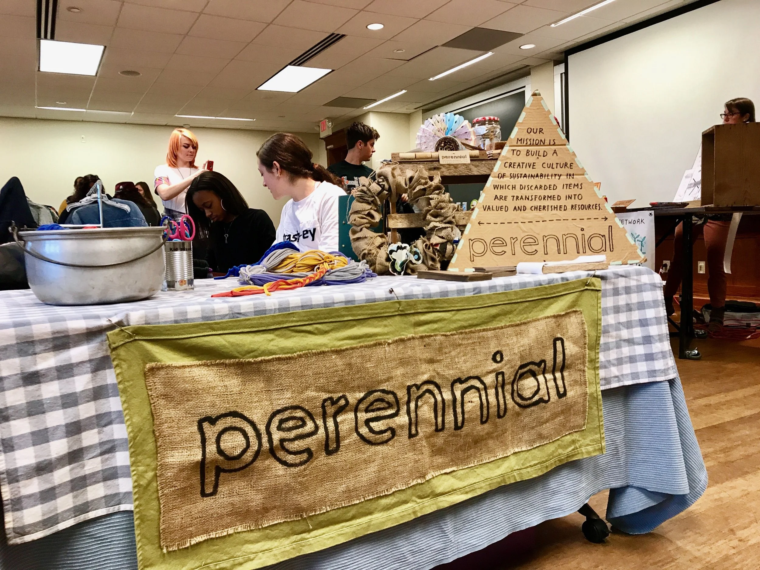 Perennial table at Repair-and-Reuse Fair