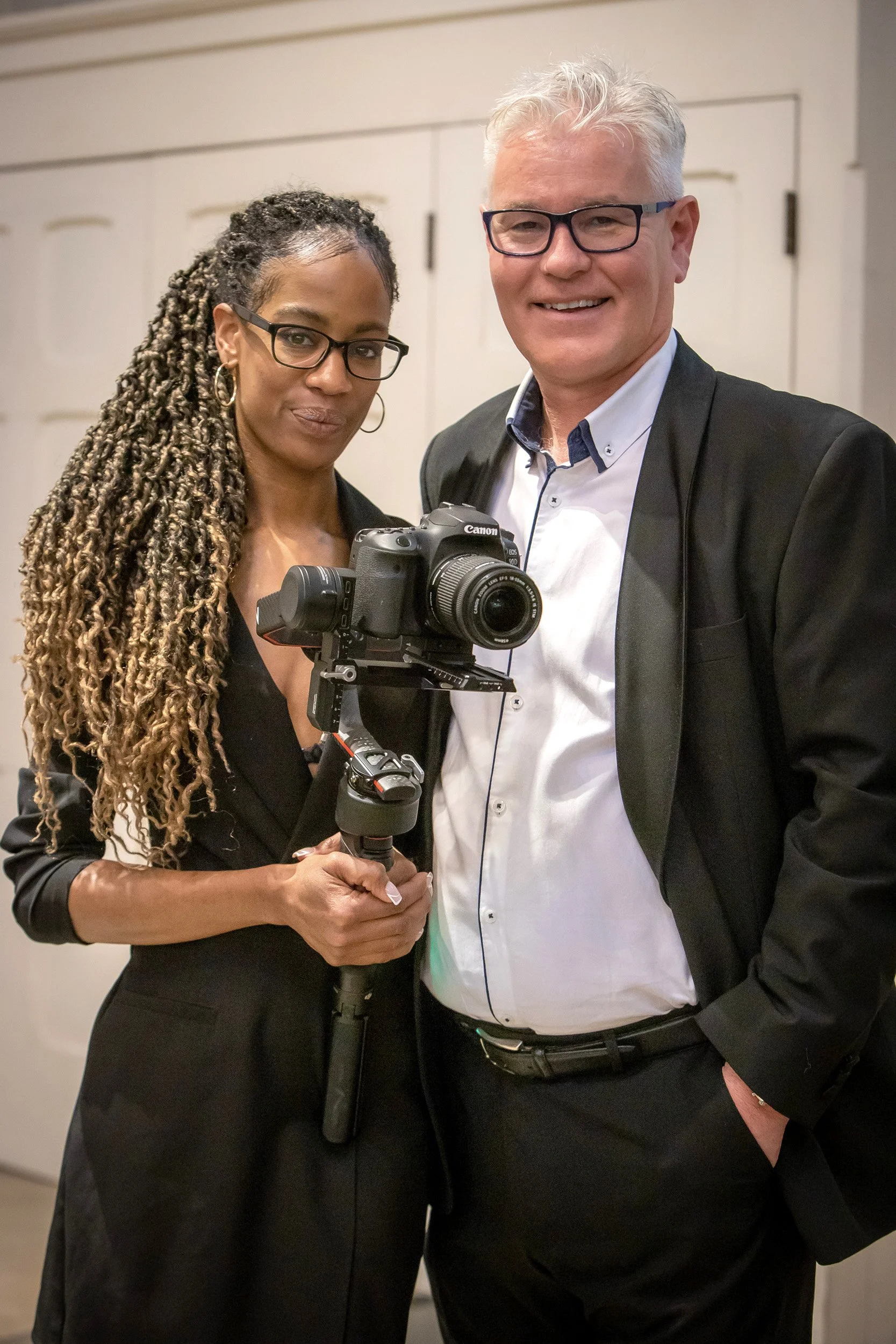 2023-02-LFW-FashionsFinest-Audience-GregGUTBEZAHL-108-Latoya Lovl and Gordon Glenister.jpg