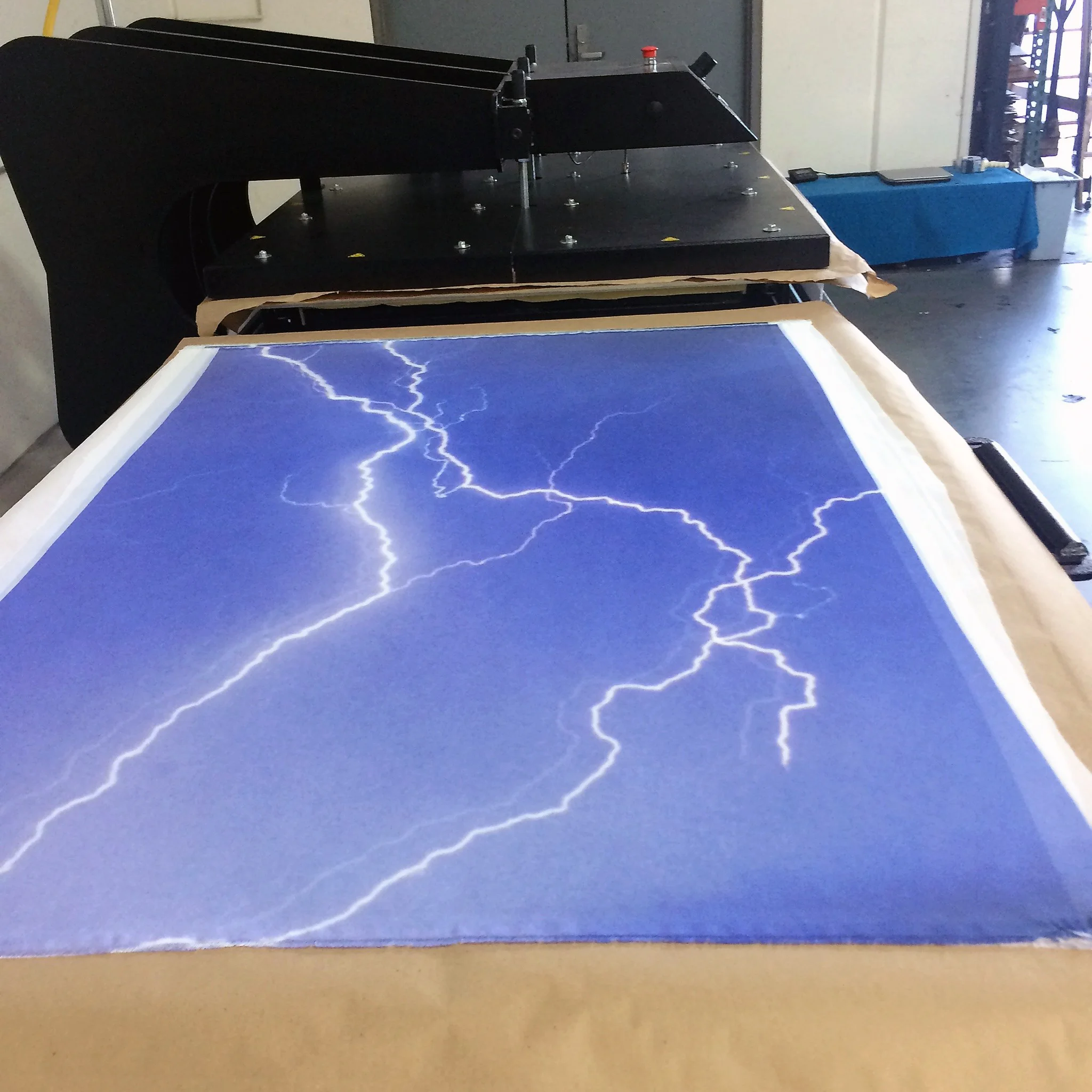 Large format photographic sublimation used to print the front and back panels of the dress Photo credit: Jeff Sholk