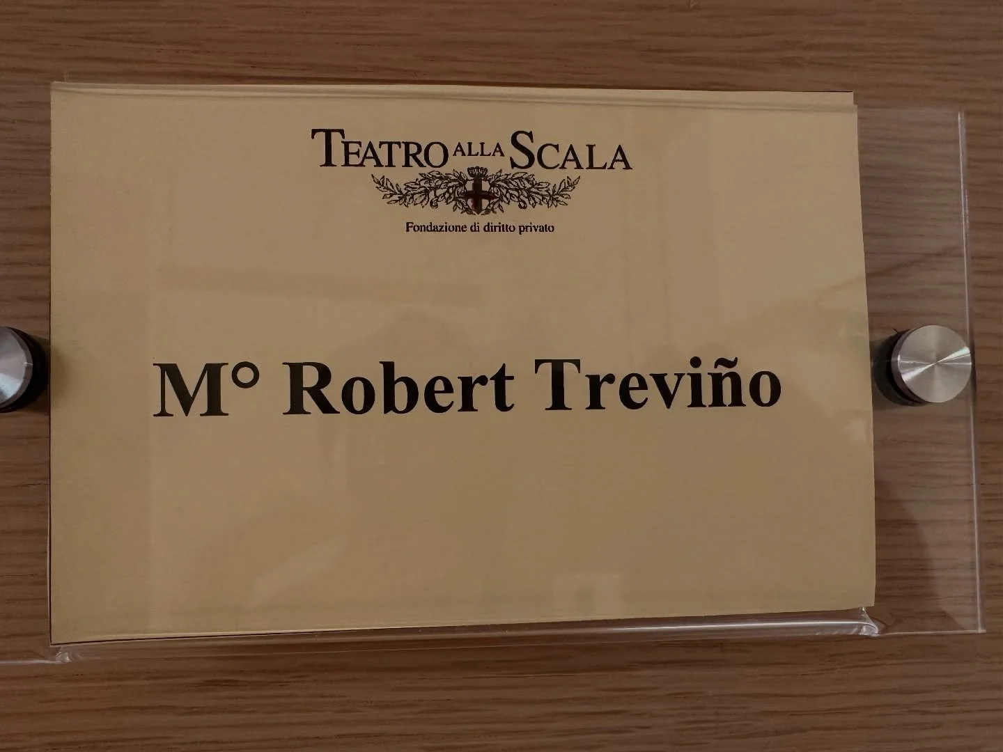 I must admit it&rsquo;s so amazing to see my name on a door @teatroallascala knowing I&rsquo;ll see the @filarmonicadellascala again. Then to walk through the doors and meet Maestro Chailly and chat about Shostakovich and then see this other giant&rs
