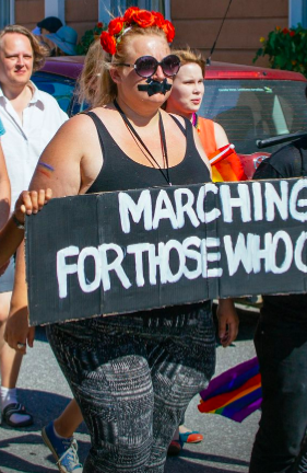 Medarrangör för Jeppis Pride , sommaren 2014.