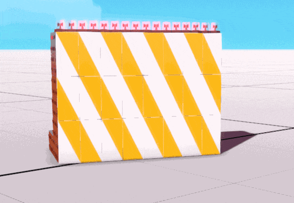 Here’s how a layered wall would take a Tank Cannon shot in the Perfect Pitch Update