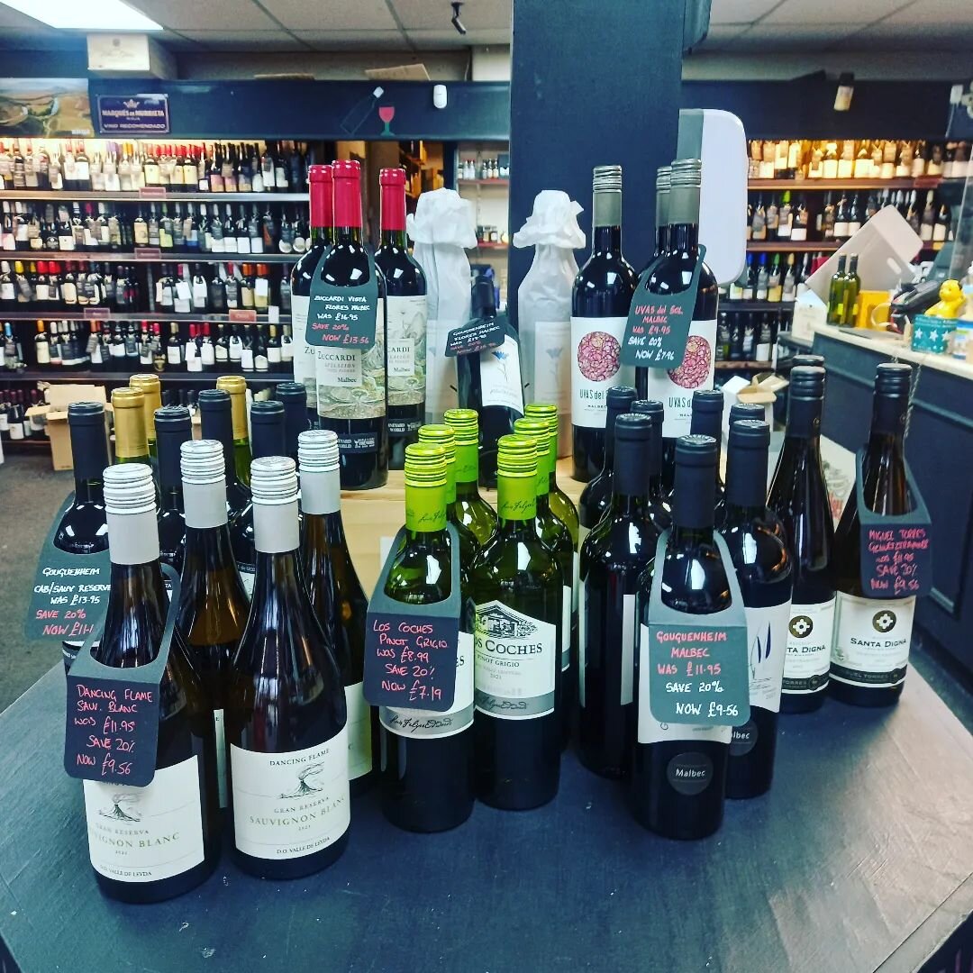 We've had a busy week this week with people loving the new 20% off deal; Chile and Argentina are in great frame and there are some absolute bargains to be had.

Ask us for a recommendation and we'll happily oblige! 😄🍷🥂